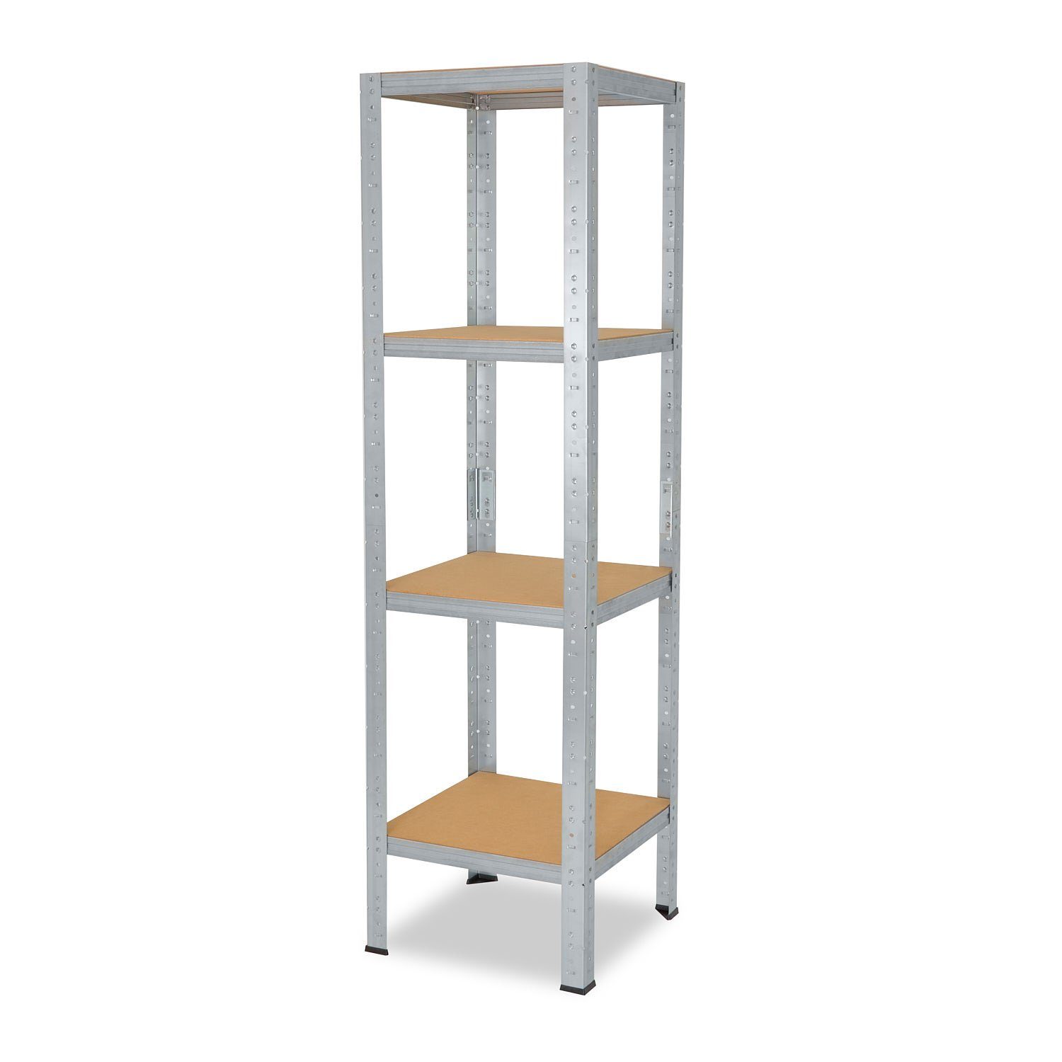 Tragkraft Lagerregal, als shelfplaza HOME, Metall Garagenregal, verzinkt, 4 Böden, Kellerregal, Metallregal Werkstattregal 175kg 155x45x45cm oder mit Schwerlastregal mit Steckregal