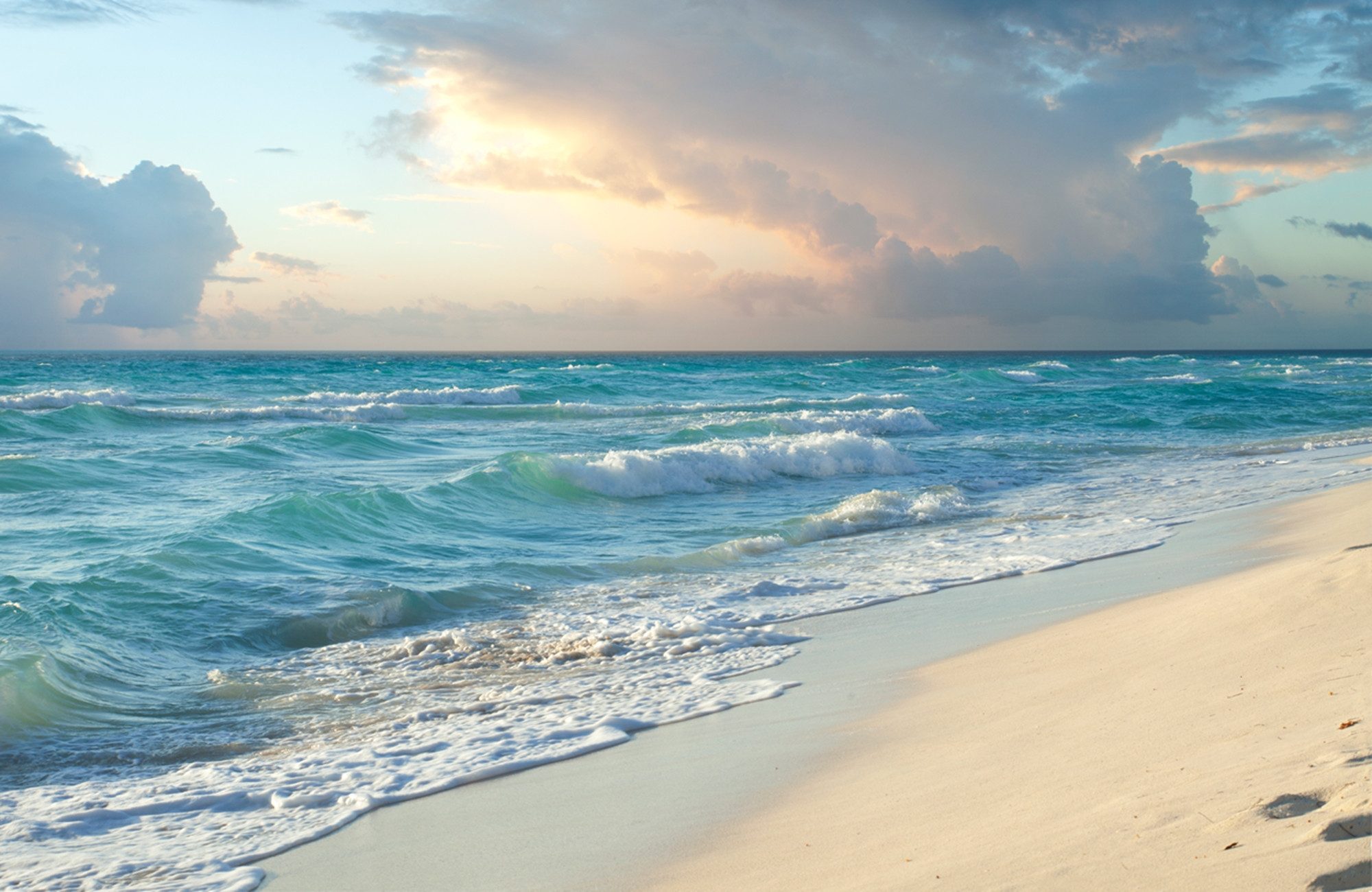 Papermoon Fototapete VLIES-Tapete Premium "Strand", Kleister KOSTENLOS, reduziert, 3D-Effekt, restlos trocken abziehbar, (5547), Wandtapete Bild Dekoration Wand-Dekor Motiv Tapete Poster