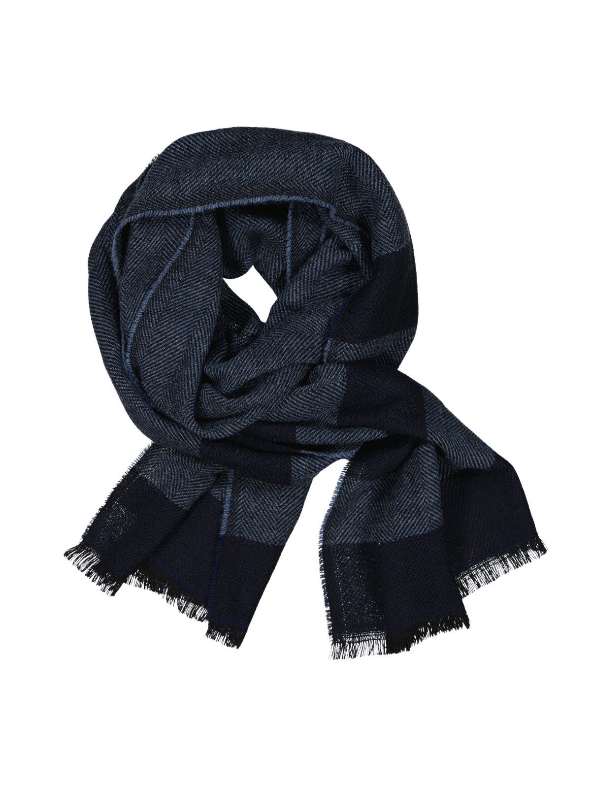 Strickschal Herren Schal gemustert, Royalblau