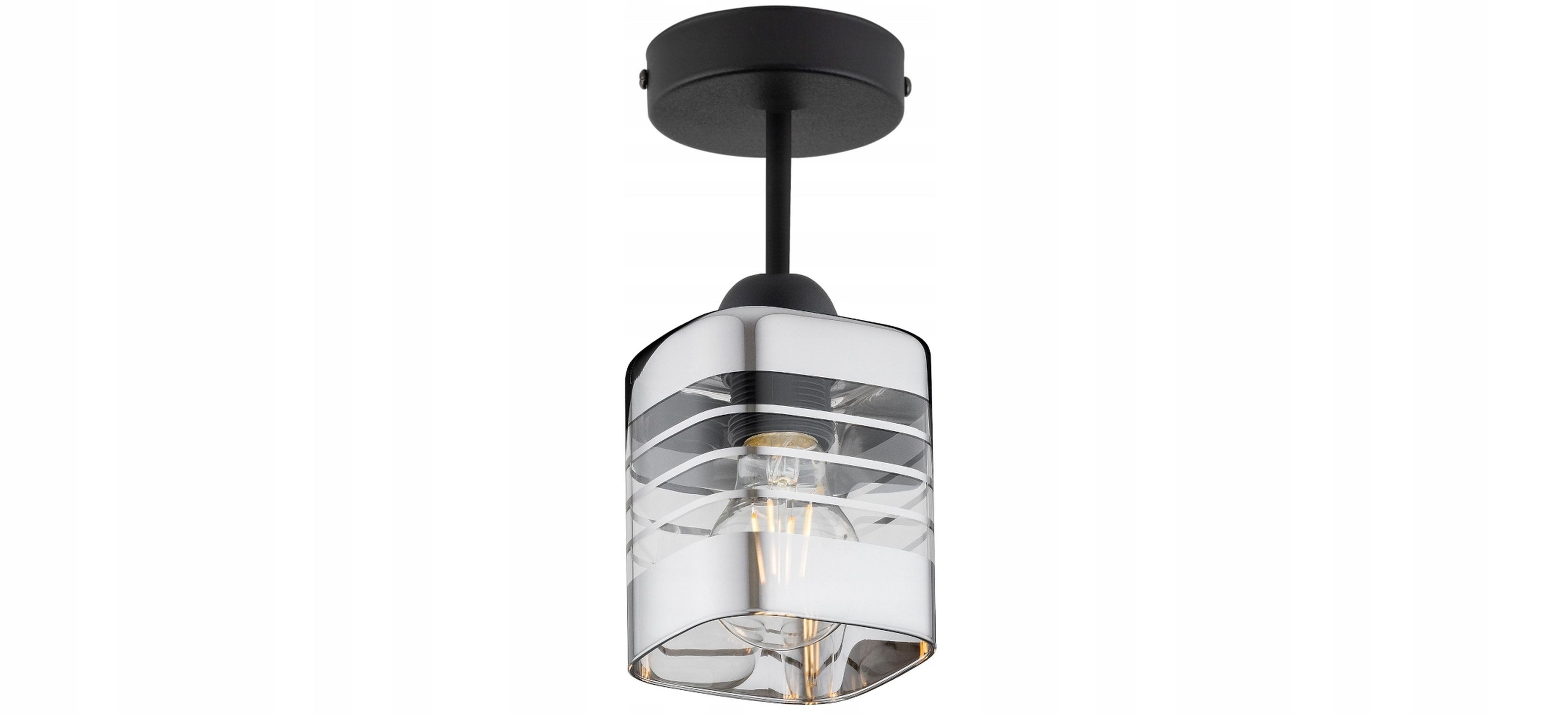 Licht-Erlebnisse Deckenleuchte MILAN, ohne Leuchtmittel, E27 10 cm breit eckig Modern