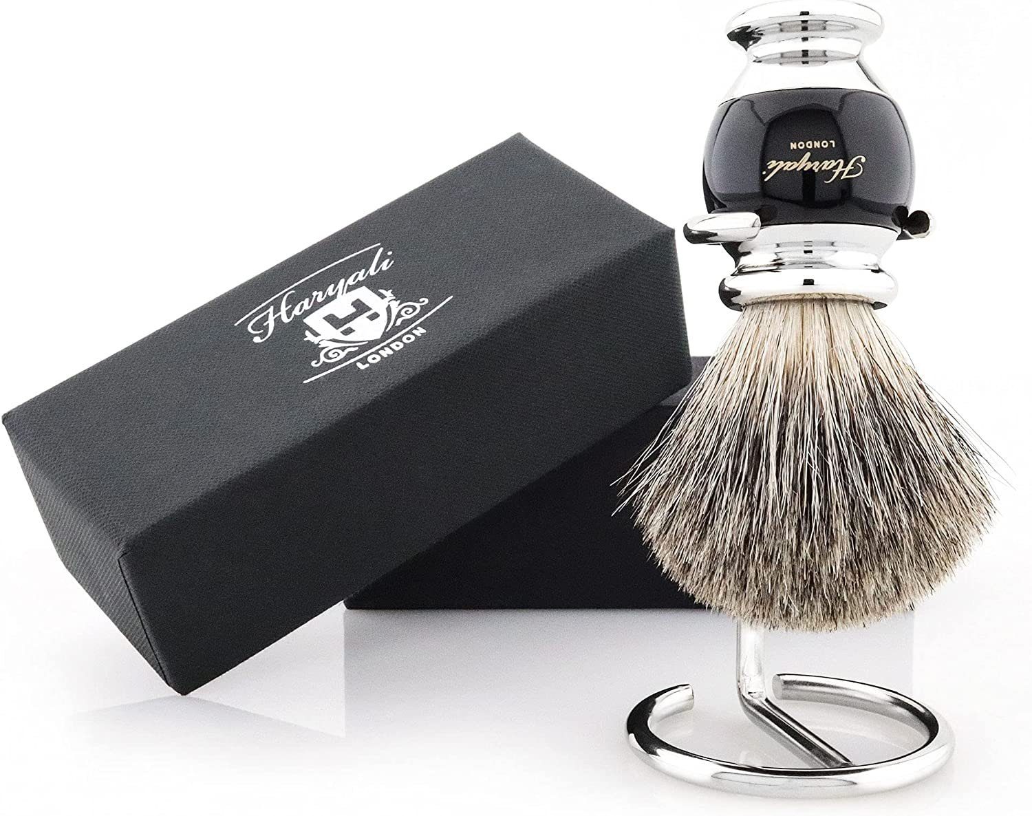 Haryali London Rasierpinsel Haryali London Rasierpinsel aus Kunsthaar mit Ständer, 2 tlg.