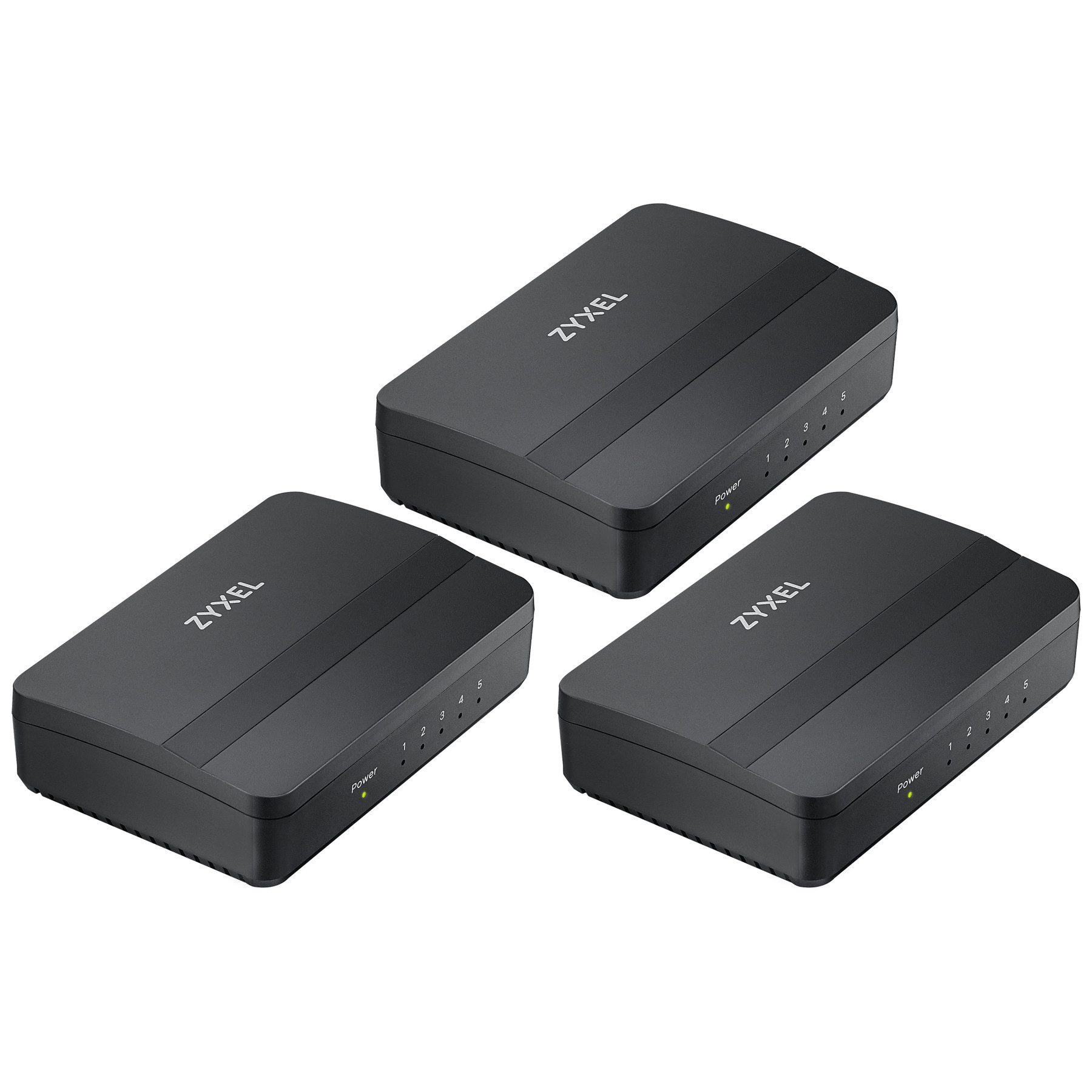 ZYXEL Desktop-Switch GS-105S v2 5Port 3er Pack Netzwerk-Switch
