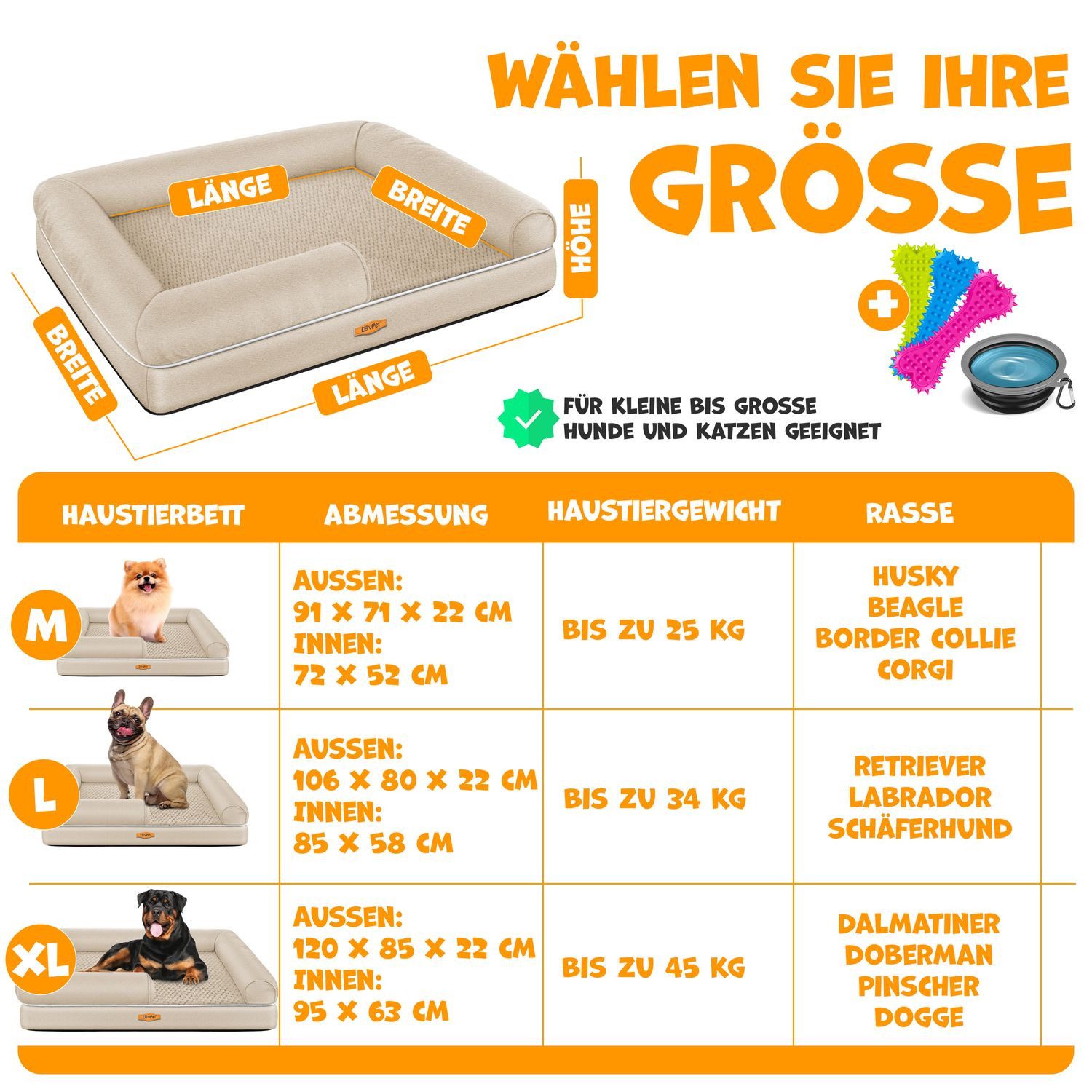Lovpet Tierbett, Orthopädisches Hundebett Hundekissen Hundekorb günstig online kaufen
