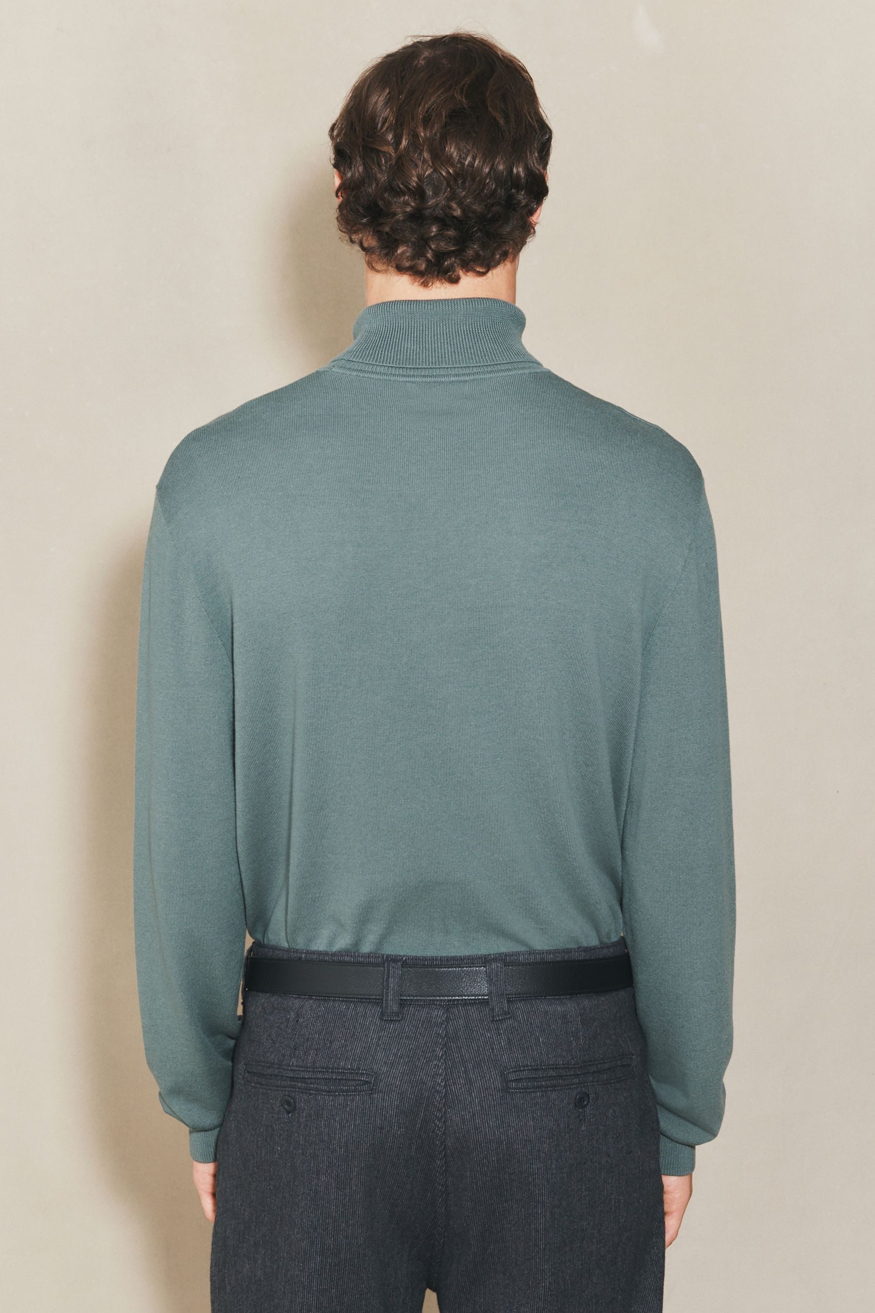 Next Langarm-Poloshirt EDIT Gestrickter langärmeliger Rollkragenpulli (1-tlg)