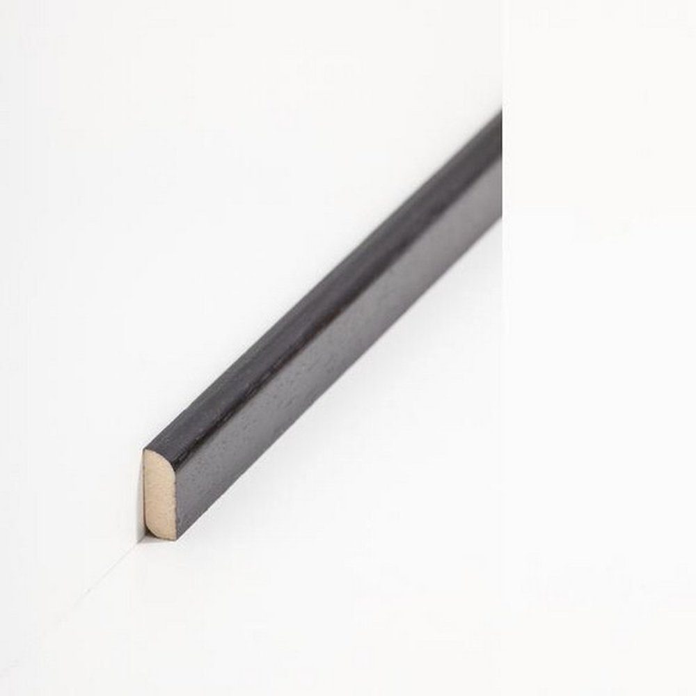 Südbrock Sockelleiste Massivholz, 8 x 22 x 2000 mm, Schwarz, Massivholz Fußleiste