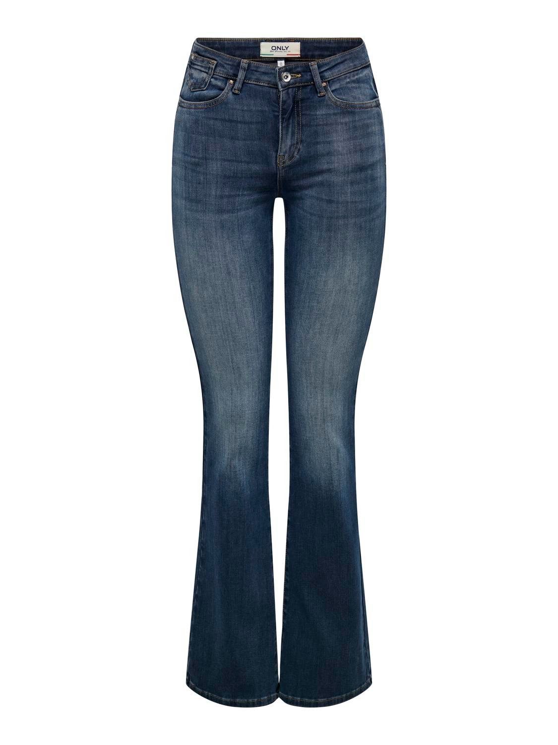 Bootcut-Jeans ONLBLUSH ICON COIN MID FL DNM CRO300NOOS