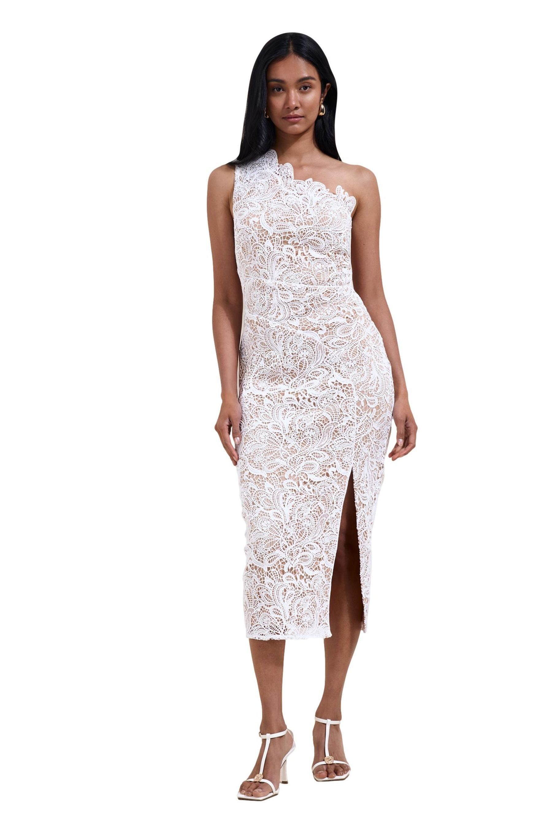 LIPSY One-Shoulder-Kleid Lipsy One-Shoulder-Bodycon-Spitzenkleid, Regular (1-tlg)