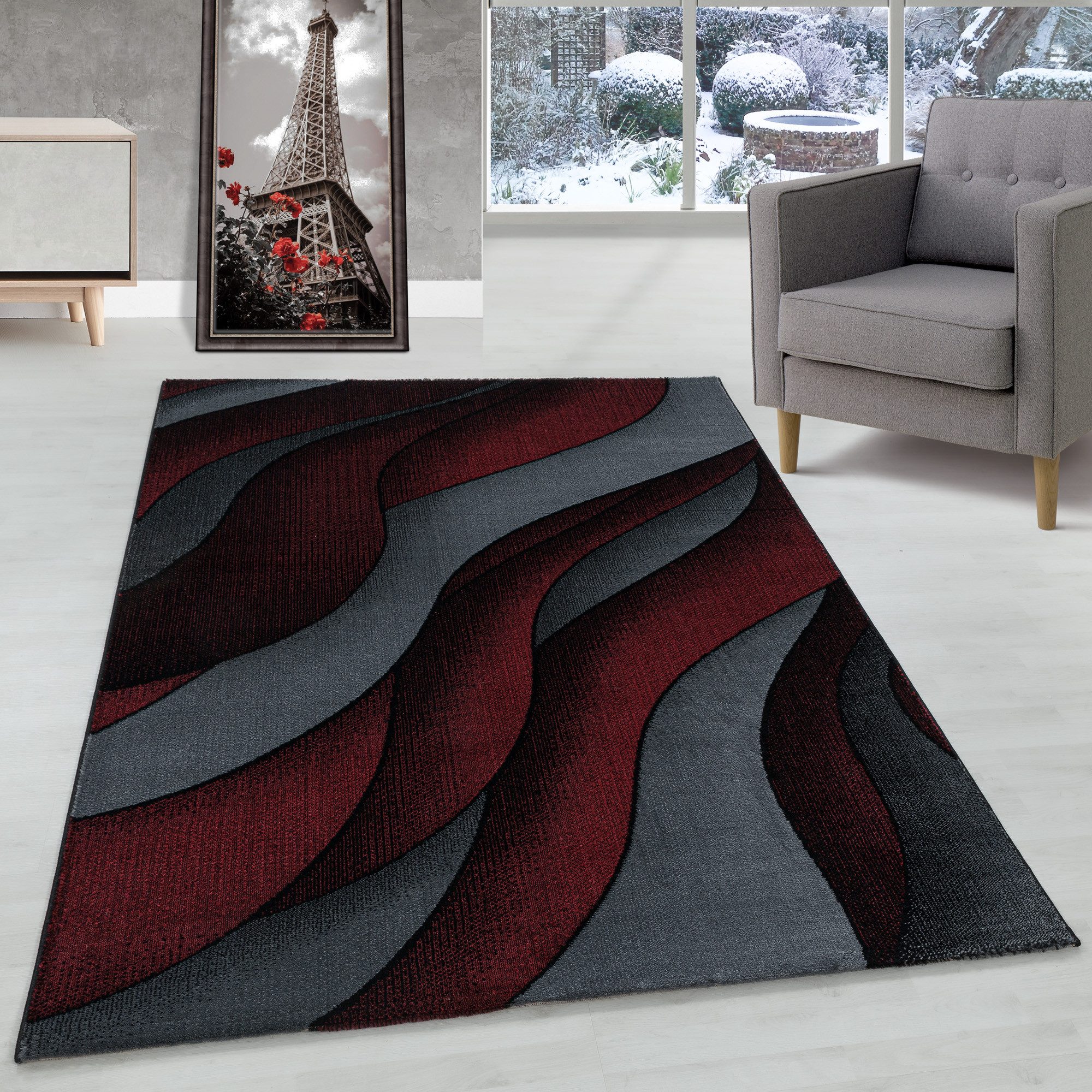 Carpettex Designteppich Wellen Design, Rechteckig, Höhe: günstig online kaufen