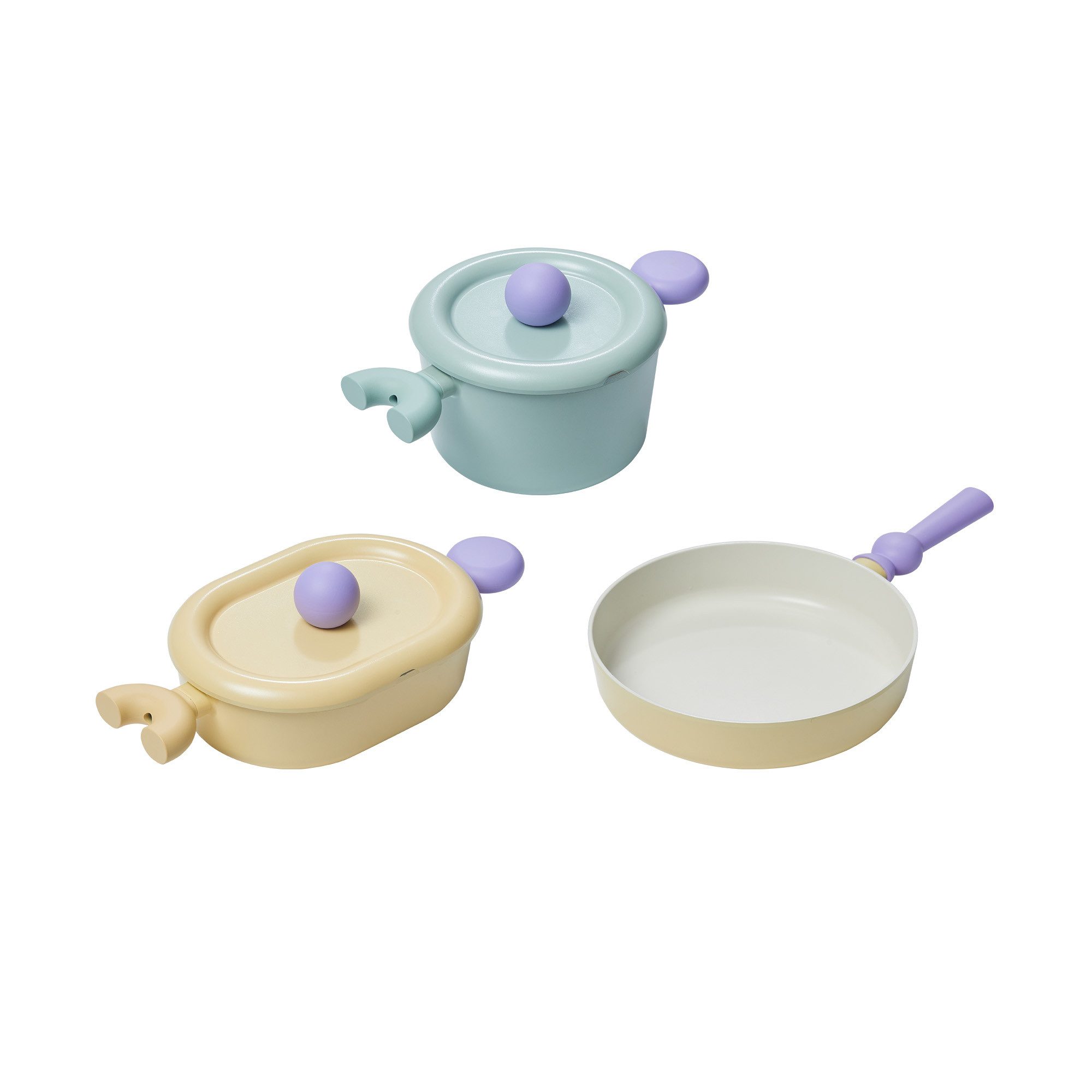 NEOFLAM® Topf-Set Better Finger Kochgeschirr Set, 3tlg., (3-tlg)