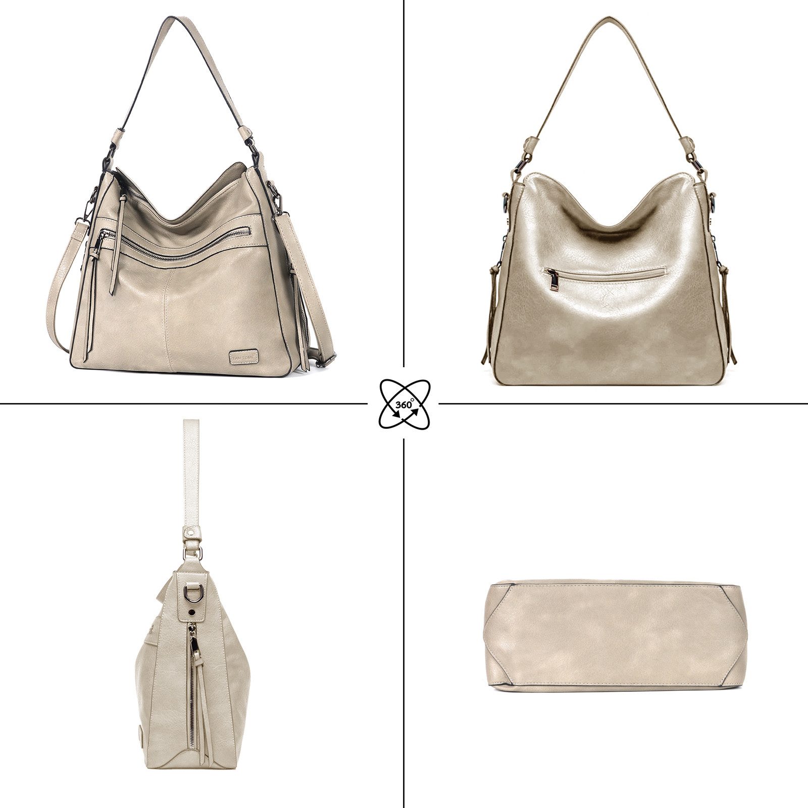 TAN.TOMI Schultertasche Damen Schultertasche Groß Shopper Handtasche, Synthetisches-Lederhandtasche Umhängetasche Damen Taschen