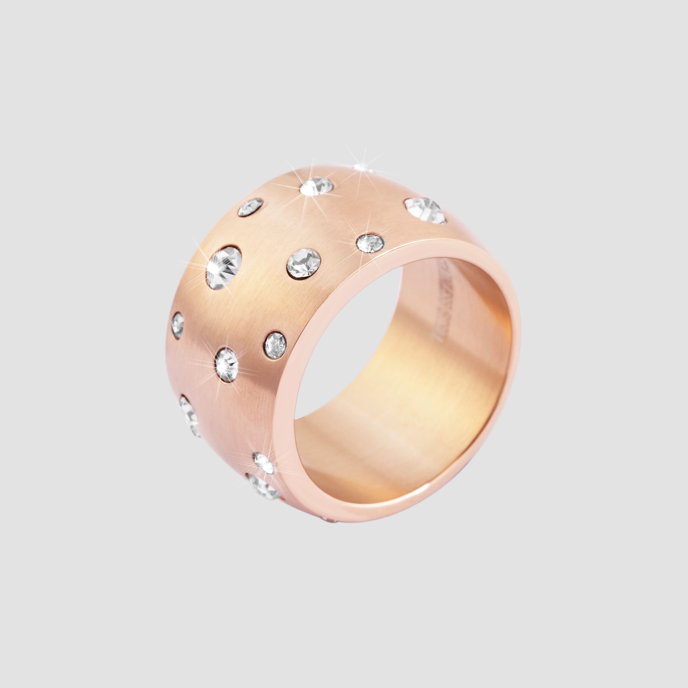 AKZENT Fingerring Palina rosé Edelstahl roségold Damen, Damen Ring günstig online kaufen