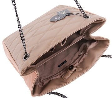 Sarcia.eu Umhängetasche Beigefarbene gesteppte Tasche mit Details aus Wildleder