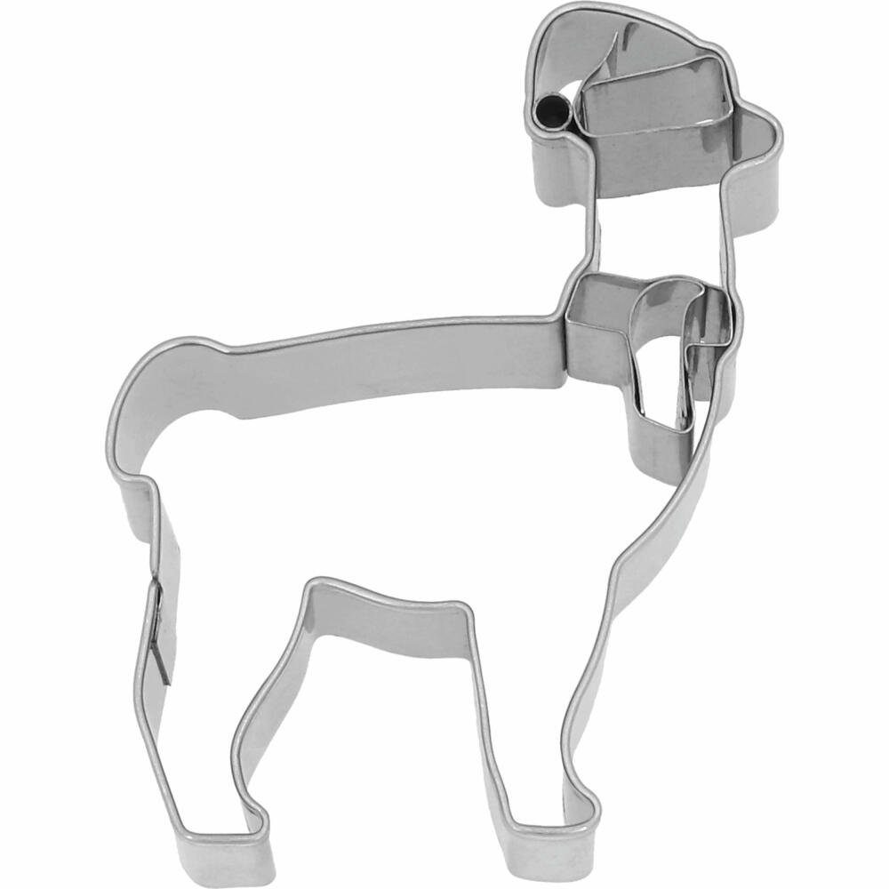 Birkmann Ausstechform Weihnachts-Lama 7.5 cm, Edelstahl