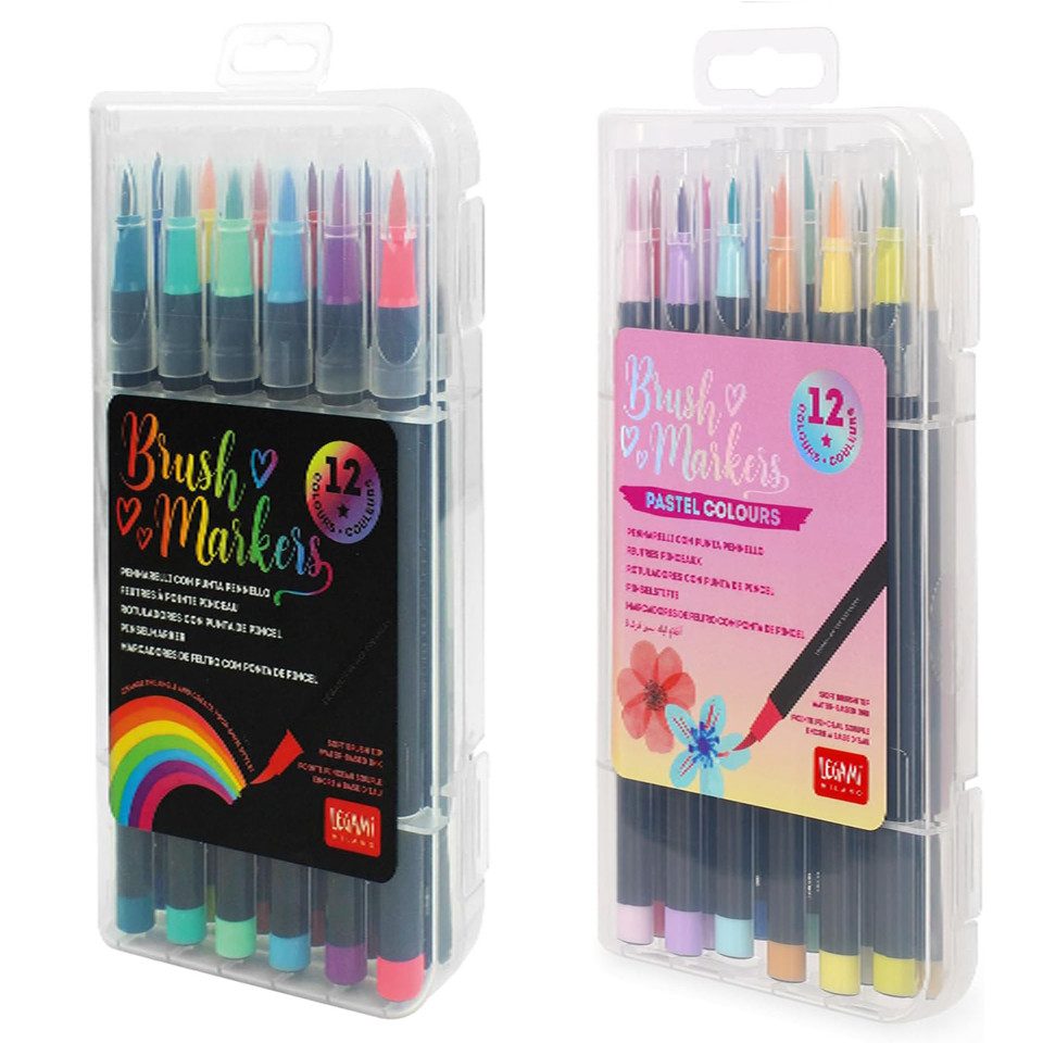Legami Filzstift Legami - Set mit 24 Filzstiften - 12 Pastellfarben und 12 Leuchtfarben, (2-tlg)