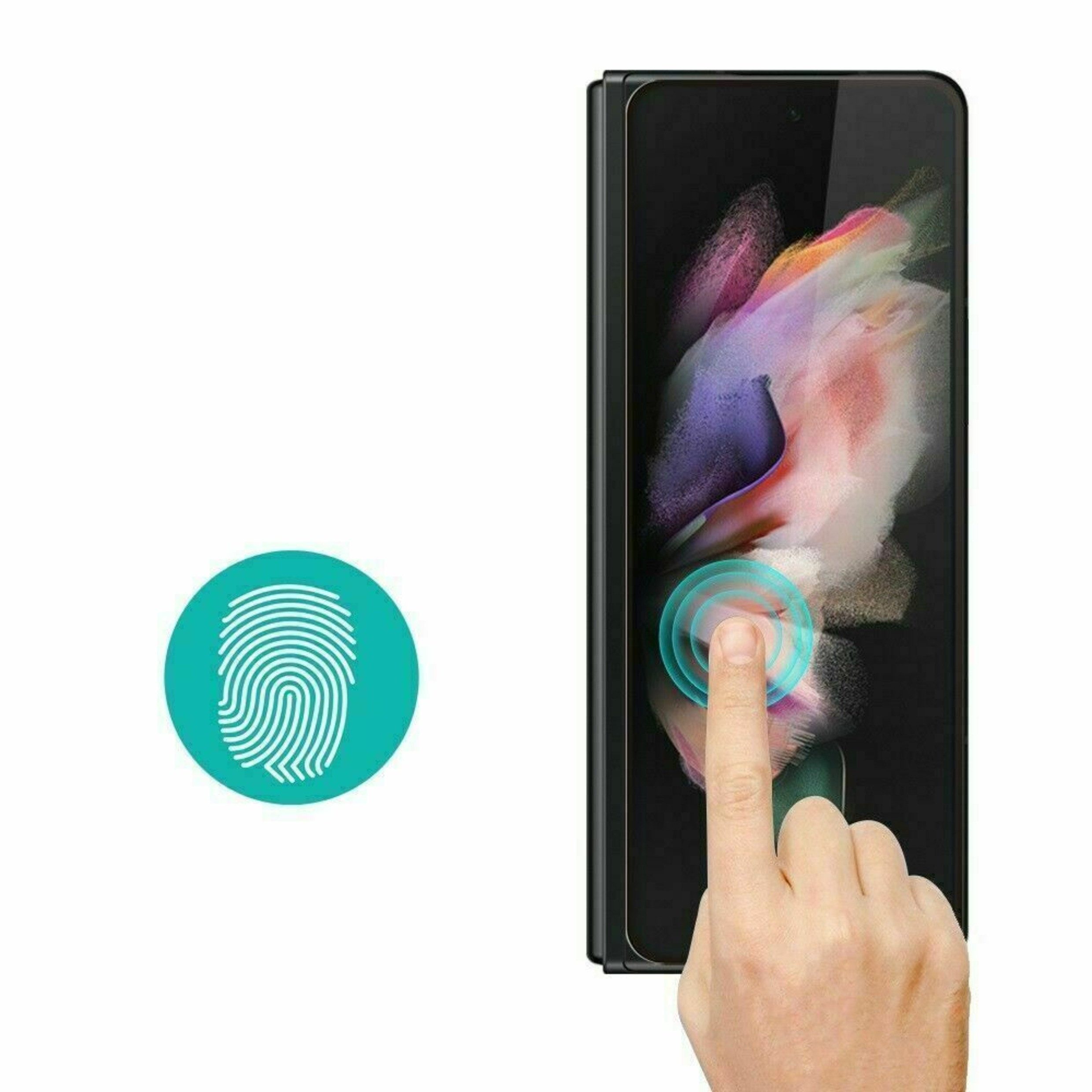 Baker Displayschutzglas 2x Schutzglas Panzerglas Vollabdeckung Samsung Galaxy für Z Fold 3 Z Fold 4 Z Fold 5 Z Fold 6 Z Fold 7, (2 Pack), Z Fold 6 Z Fold 7 Schutzfolie