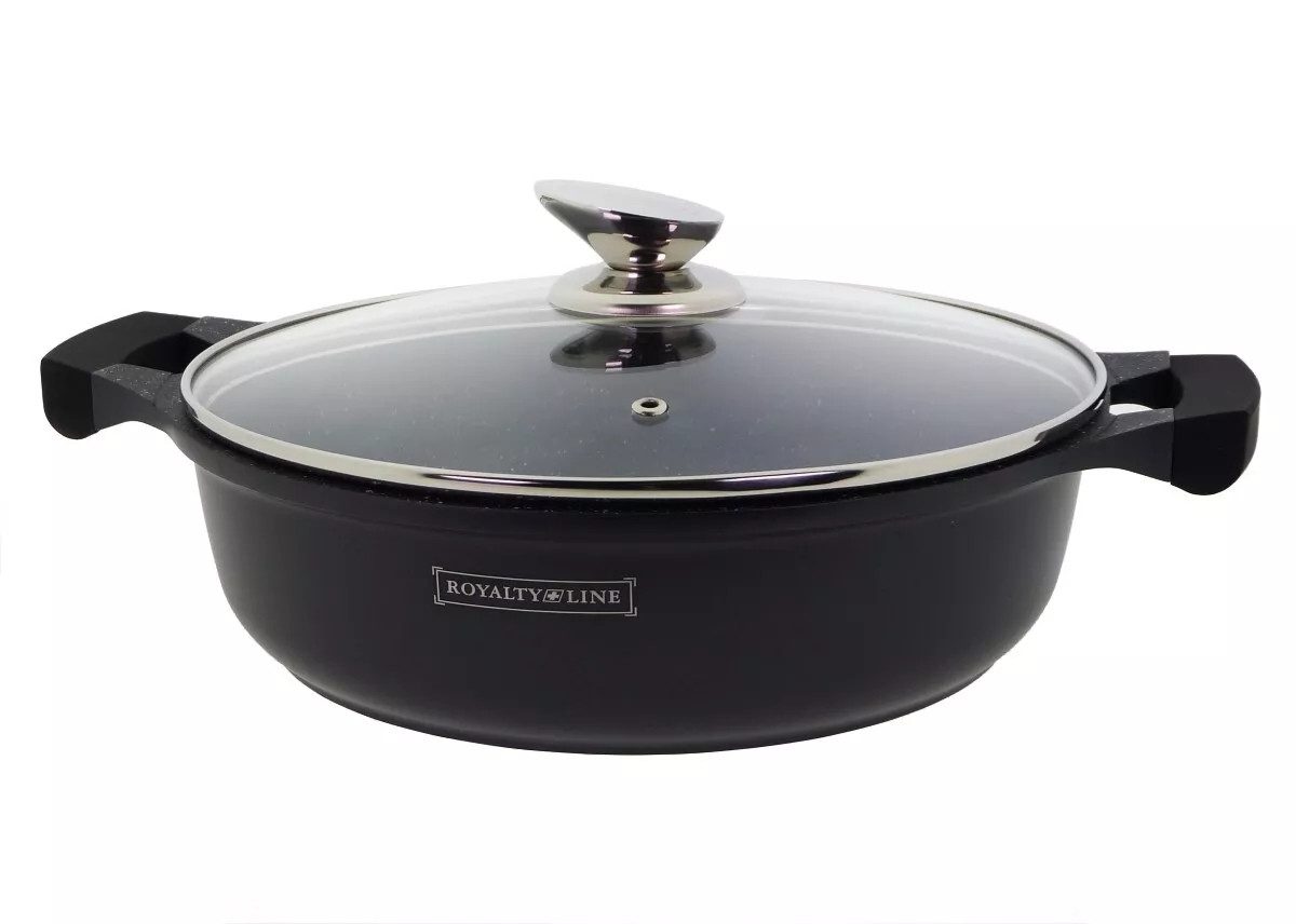 Royalty Line Topf-Set Kochtopf Schmortopf + Glasdeckel Antihaftbeschichtung Ø34 Royalty, Material: Aluminium, Glas