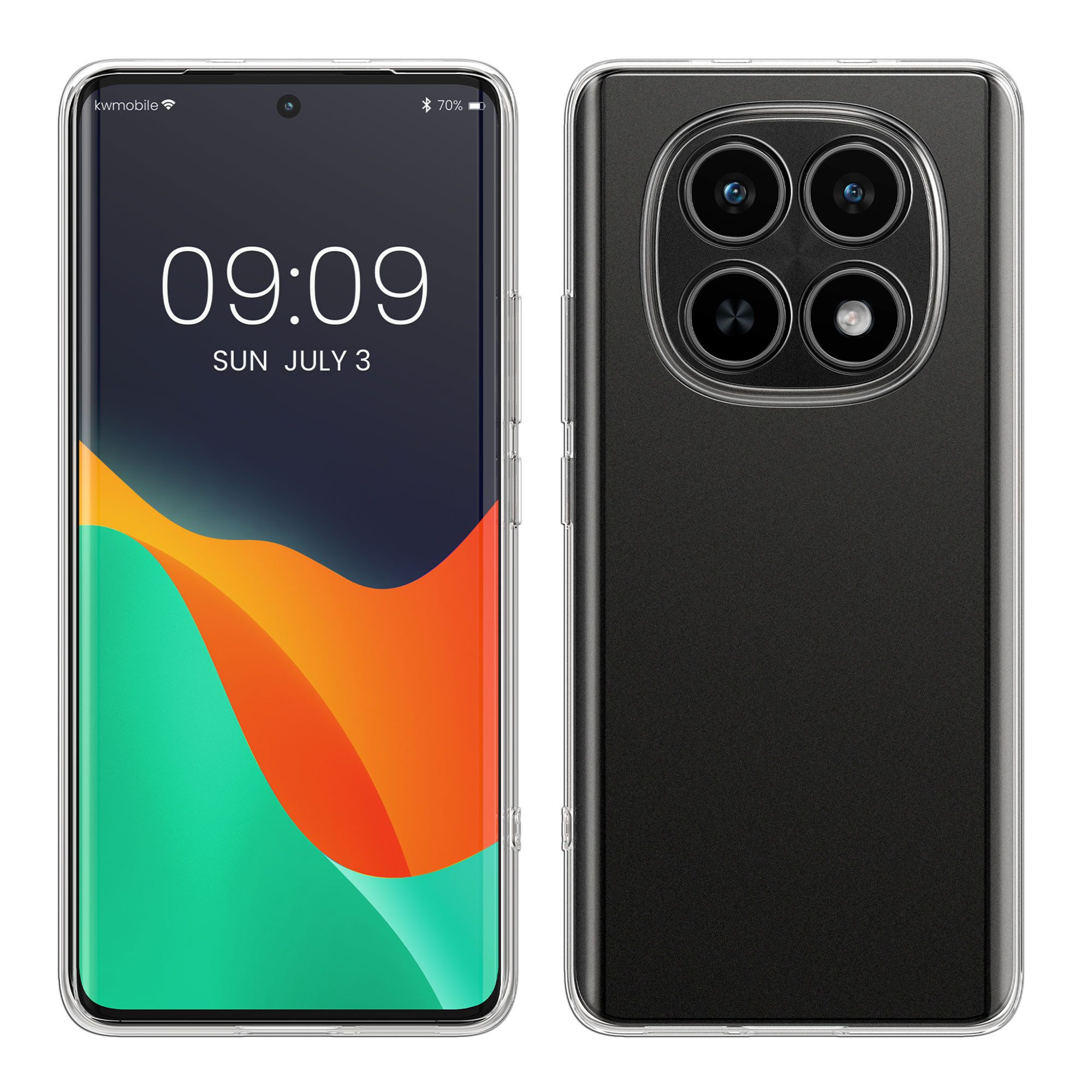 kwmobile Smartphone-Hülle Hülle für Xiaomi Redmi Note 15 4G / 5G / Poco M8 5G, Silikon Handyhülle transparent - Handy Case gummiert von kwmobile