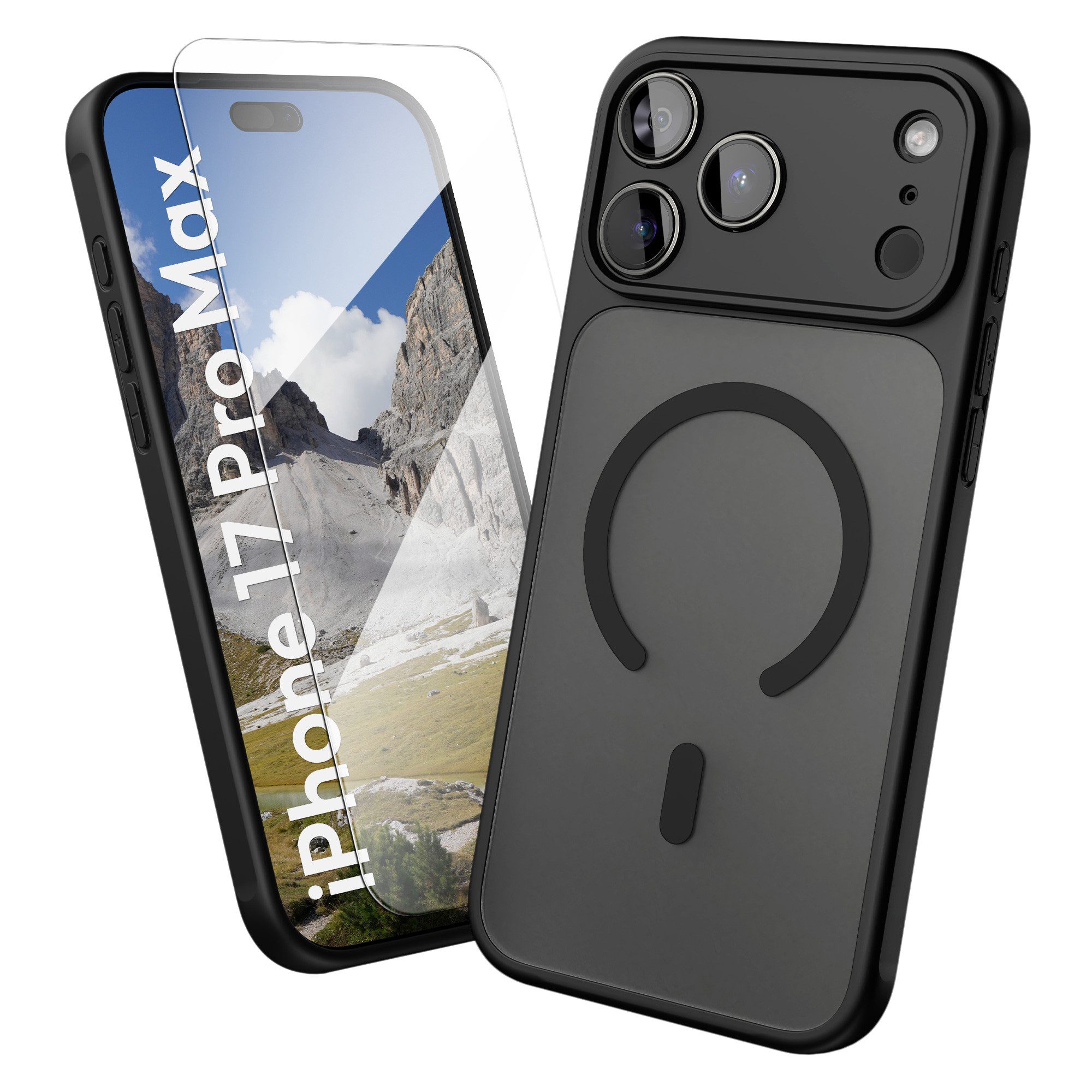 Oakshield Smartphone-Hülle Hülle für Apple iPhone 17 Pro Max Handyhülle transparent, Schutzhülle stoßfest mit Kameraschutz - Case