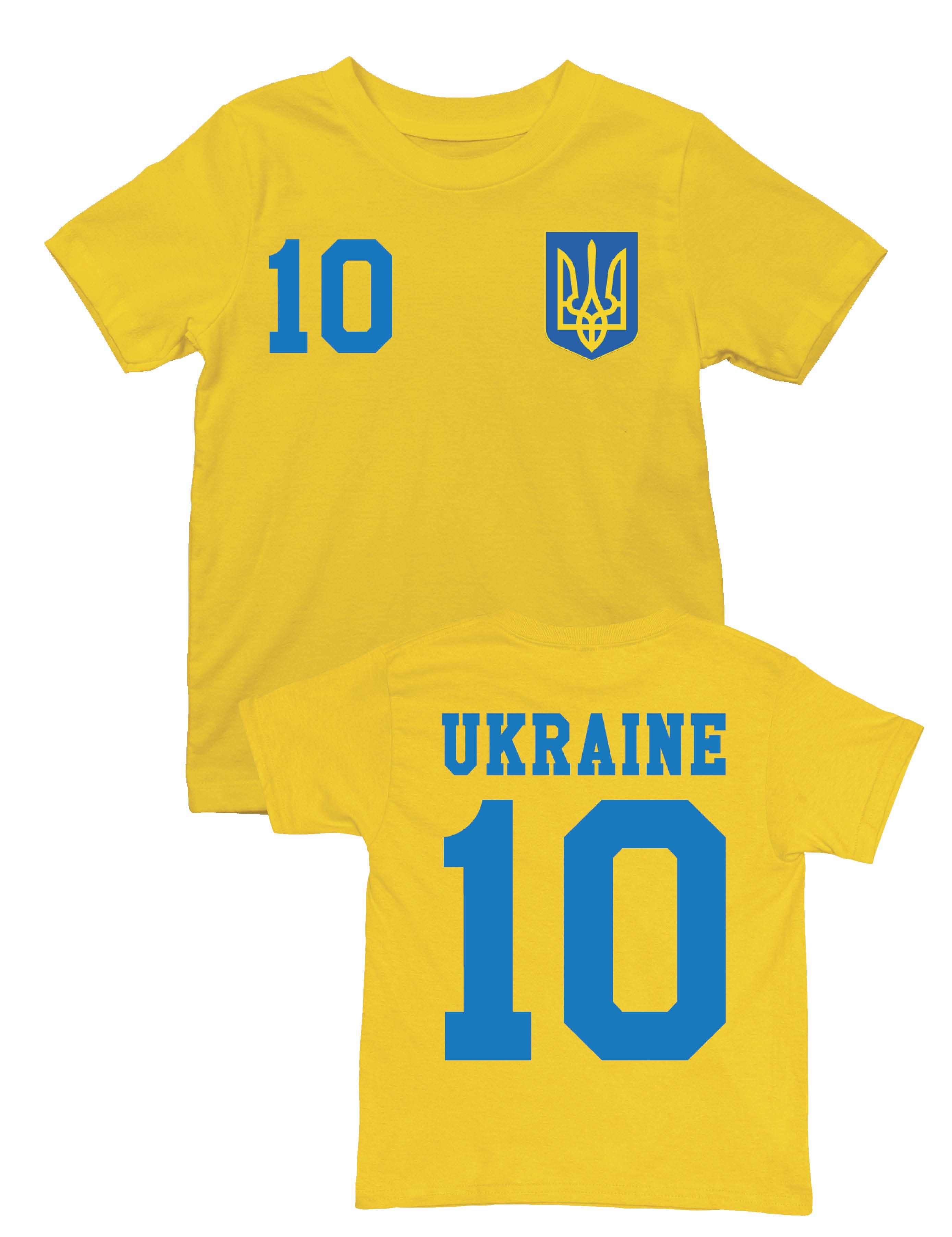 Youth Designz Print-Shirt Ukraine Kinder T-Shirt im Fußball Trikot Look mit trendigem Print