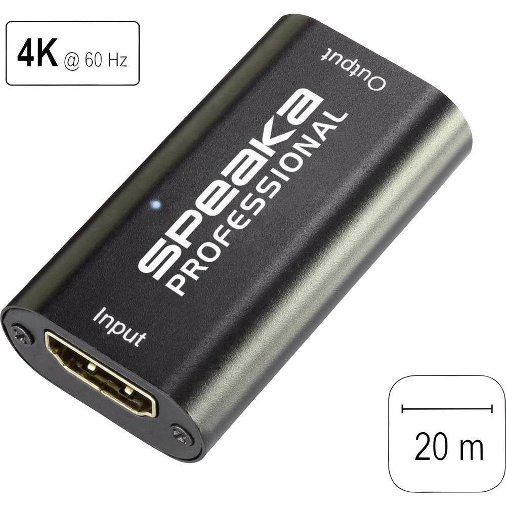 SpeaKa Professional UHD HDMI-Repeater 3840x2160 Pixel ohne Smart-Home-Steuerelement