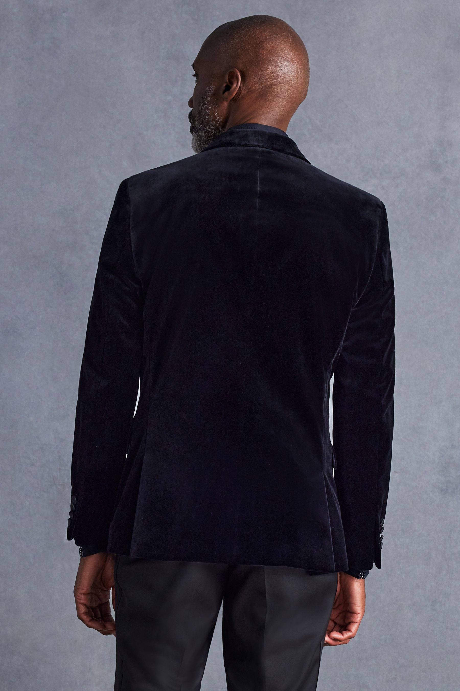 Next Sakko Signature Samt-Blazer aus italienischem Stoff (1-tlg) günstig online kaufen