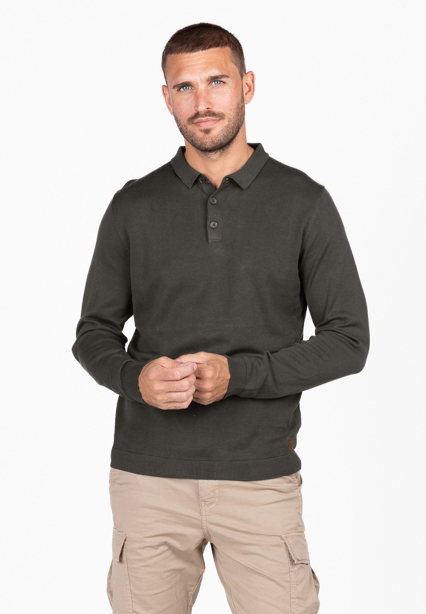 Key Largo Stehkragenpullover MST KLPISA polo button günstig online kaufen