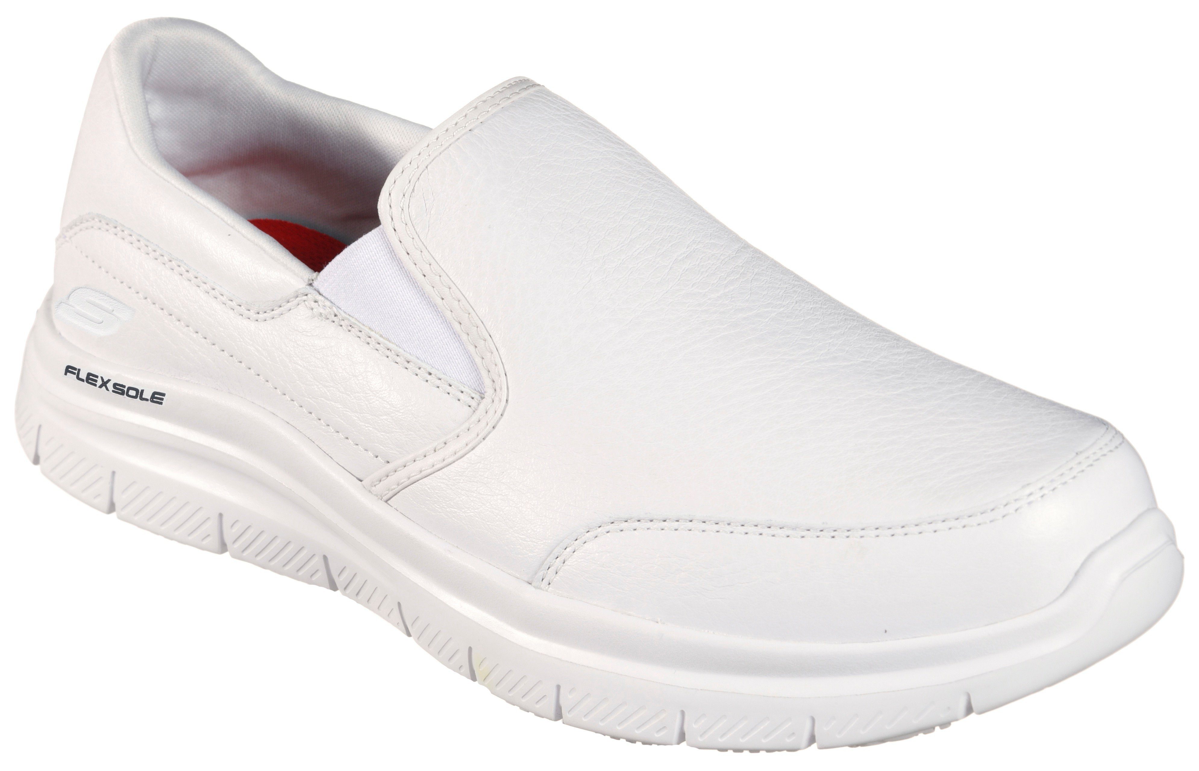 Skechers FLEX ADVANTAGE SR Berufsschuh mit Stretcheinsatz weiß