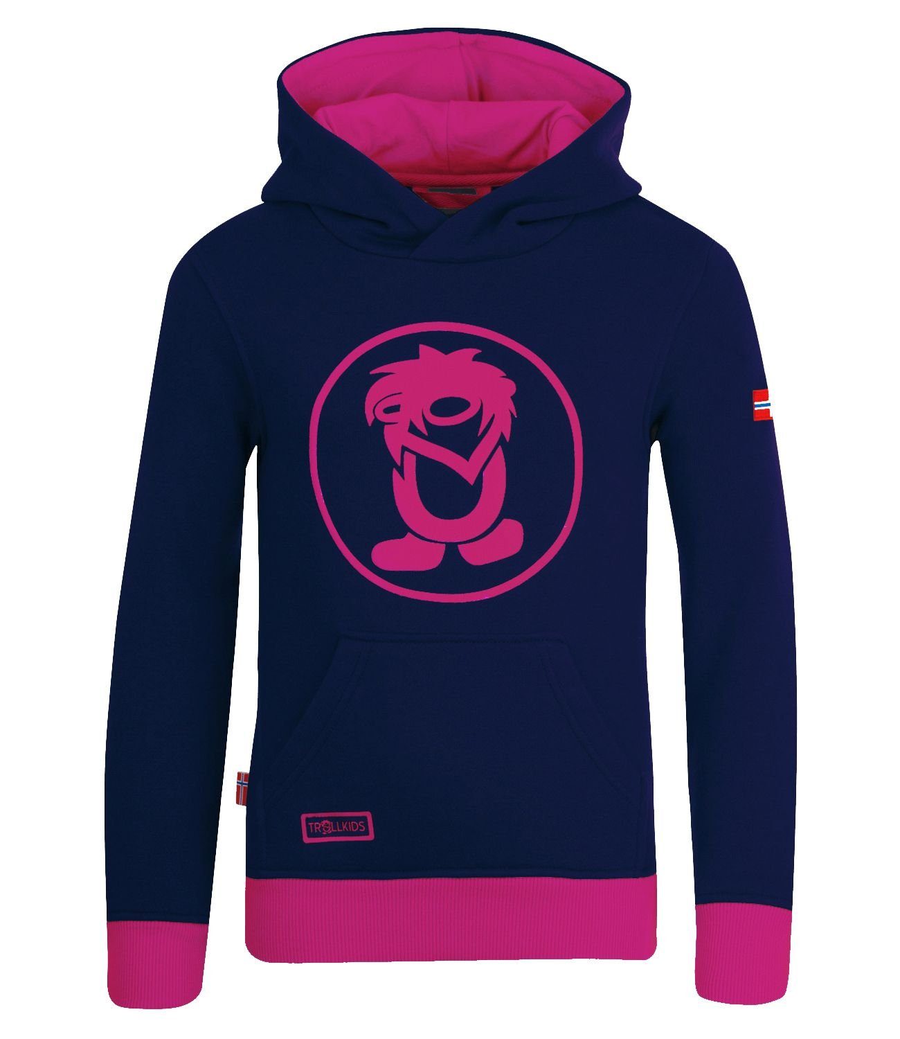 Hoodie Marineblau Troll Pink TROLLKIDS /