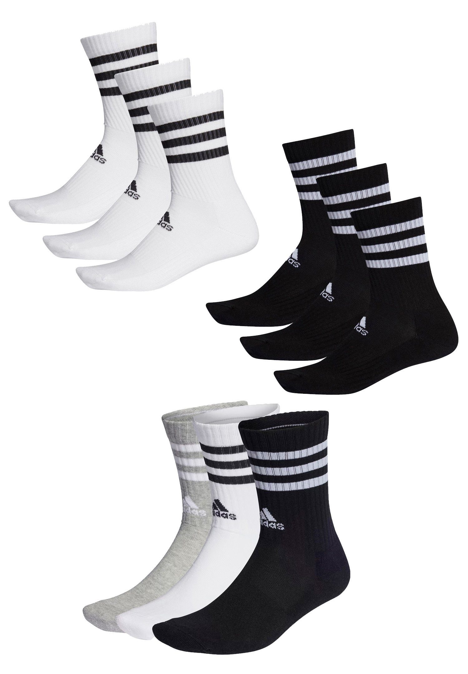 adidas Performance Socken 3S CSH CRW 6 Paar (Spar-Pack, 6-Paar, 6er-Pack) günstig online kaufen