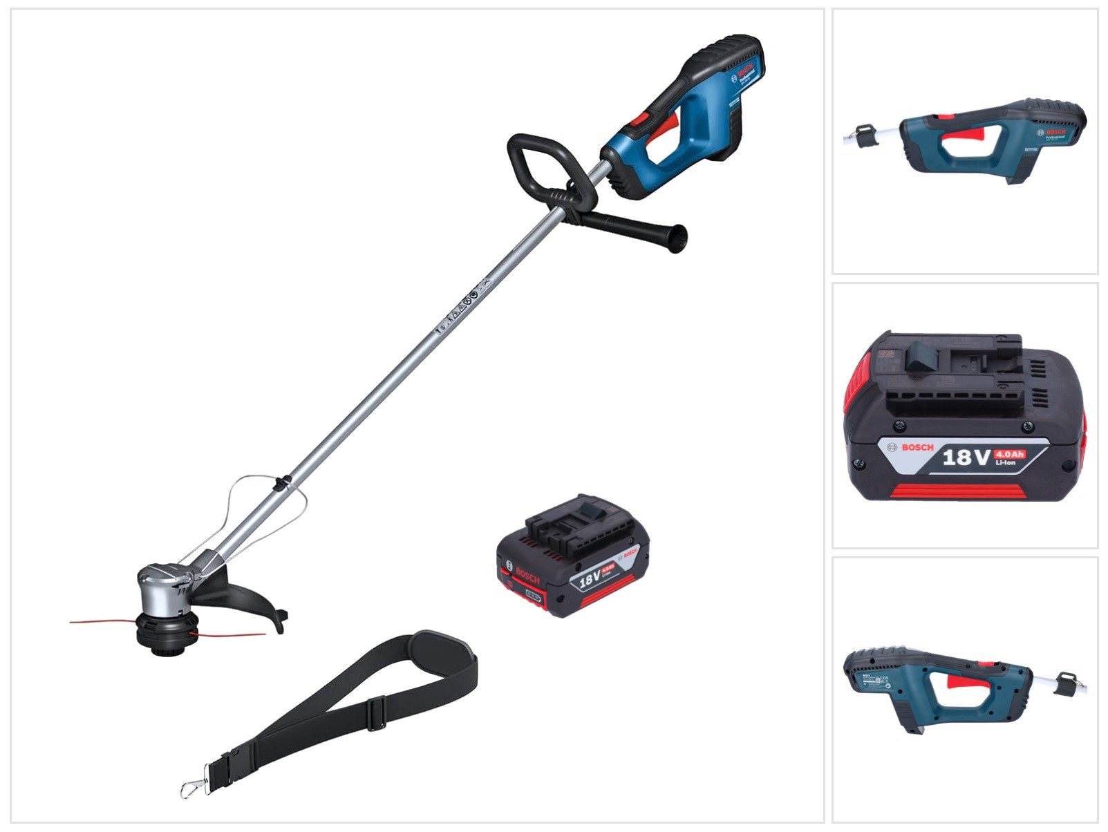 Bosch Professional Akku-Rasentrimmer GRT 18V-33 Professional Akku Rasentrimmer 18 V 330 mm + 1x Akku 4,0 Ah