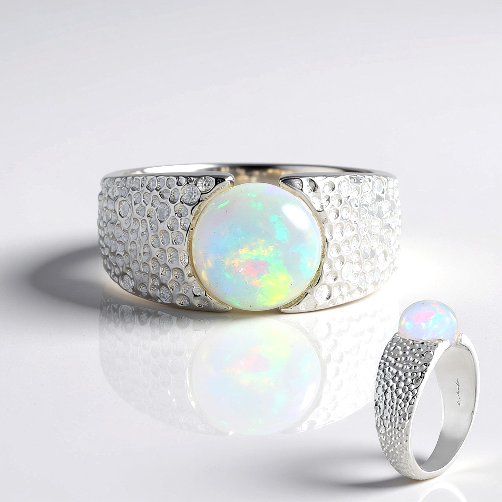 Cavill Solitärring Cavill Ring aus Sterlingsilber mit 2,73 ct Welo Opal Damen Echtschmuck (1-tlg)