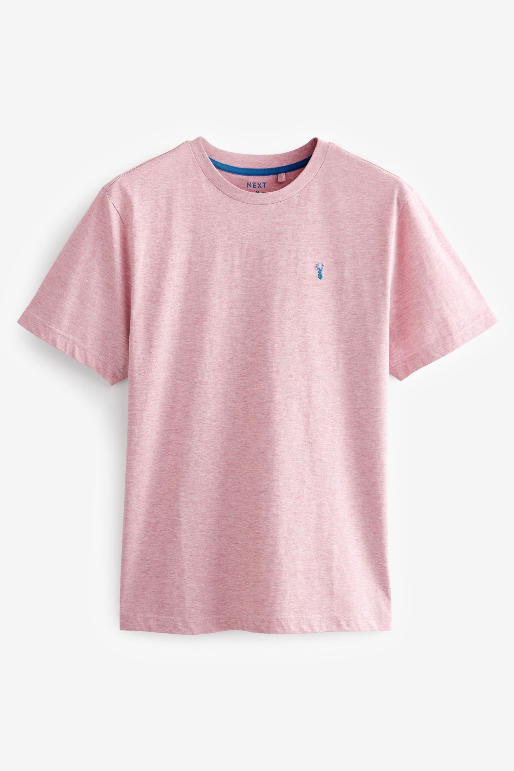 Next T-Shirt (1-tlg) Pink Regular-Fit T-Shirt Hirschmotiv mit im