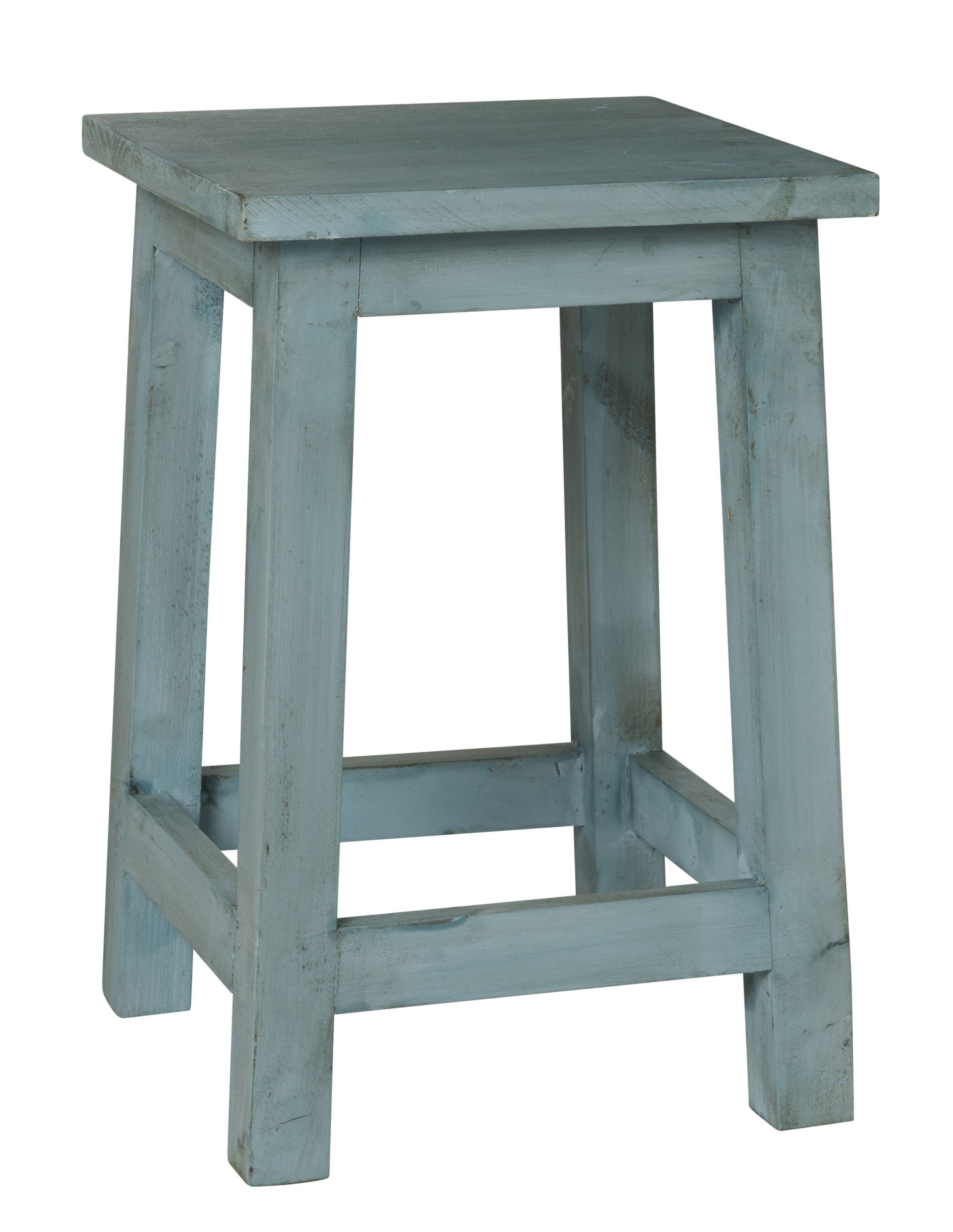 Ib Laursen Hocker Ib Laursen - Hocker Beistelltisch Nachttisch B30xH45xT30cm Holz Blau