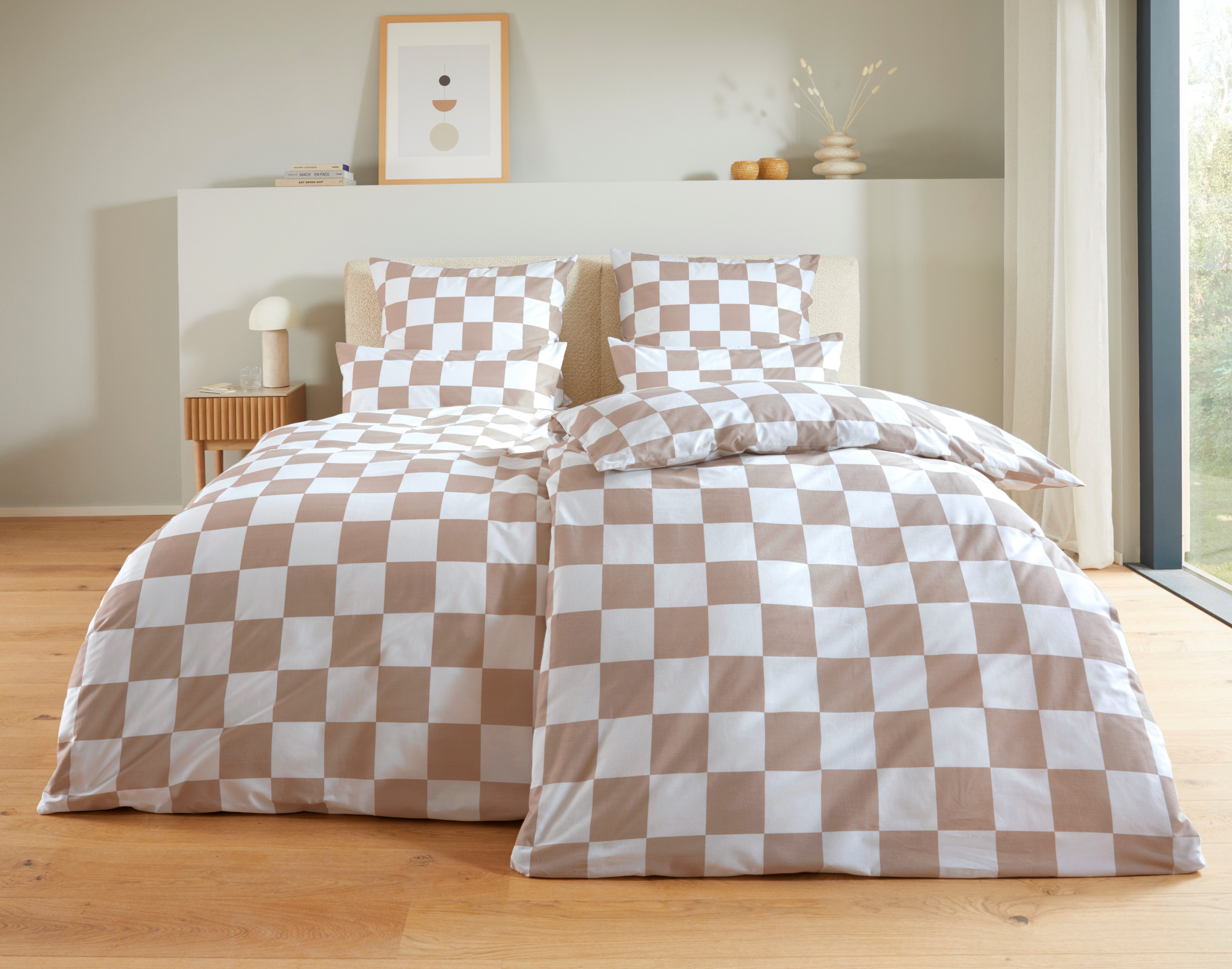 homsy by Ana Johnson Bettwäsche Chessley, Renforcé, 2 teilig, mit coolem Karo-Muster, ab Größe 135x200 cm, by Ana Johnson