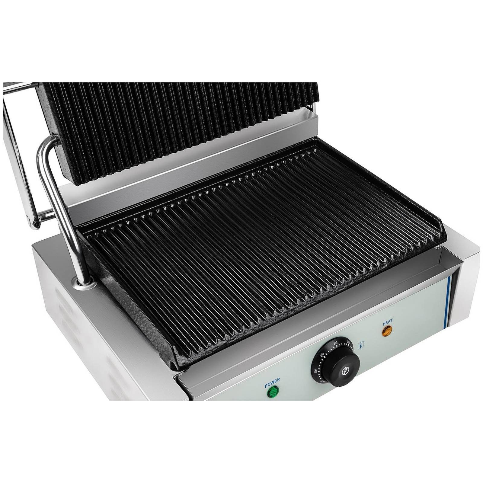 Royal Catering Kontaktgrill Tischgrill geriffelt Elektrogrill Panini Grill Sandwich Maker Gastro, 2200 W