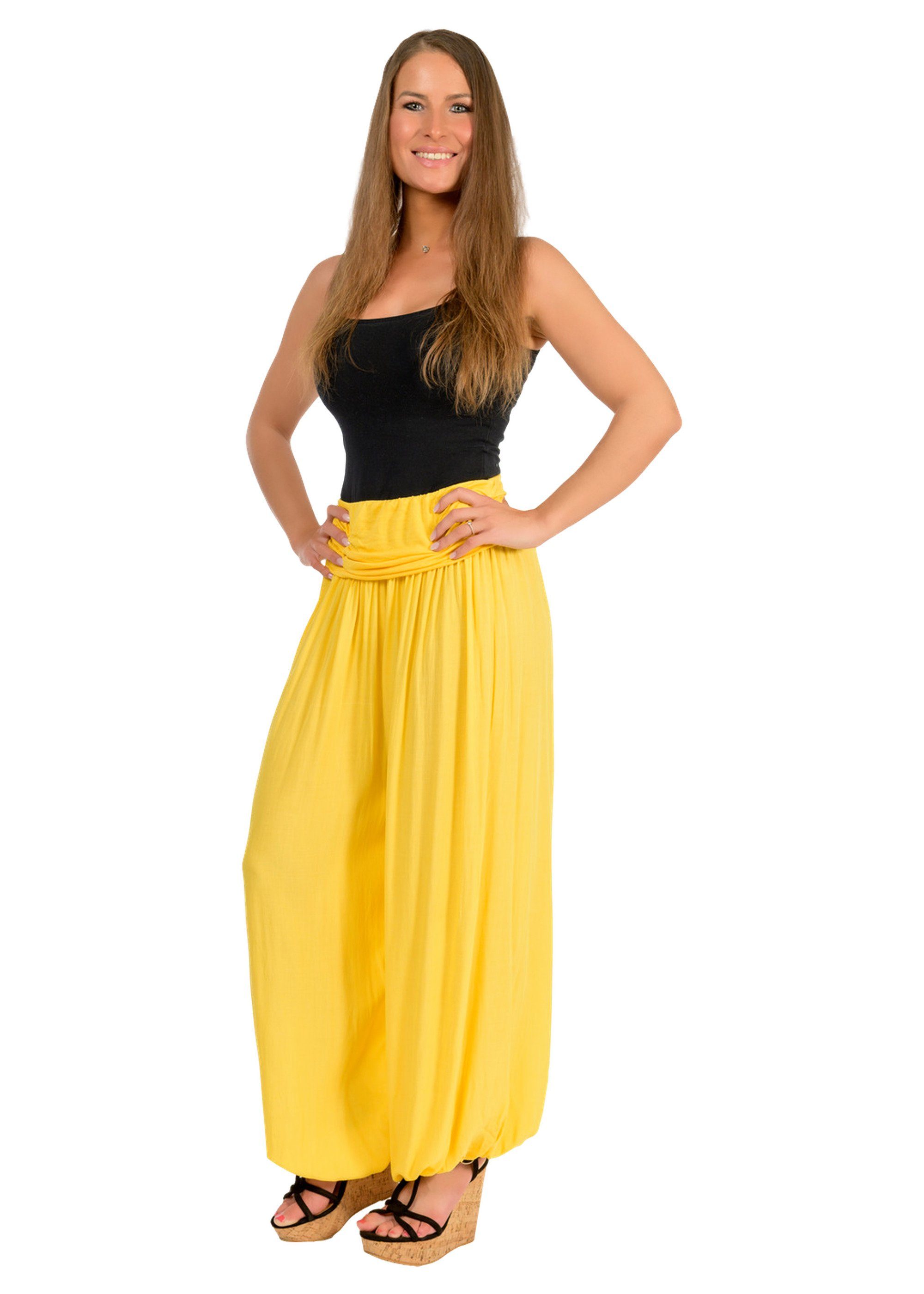 malito more than fashion Haremshose malito Damen Pumphose in Uni Farben, Haremshose zum Tanzen, Aladinho Sommer Haremshose Einheitsgröße