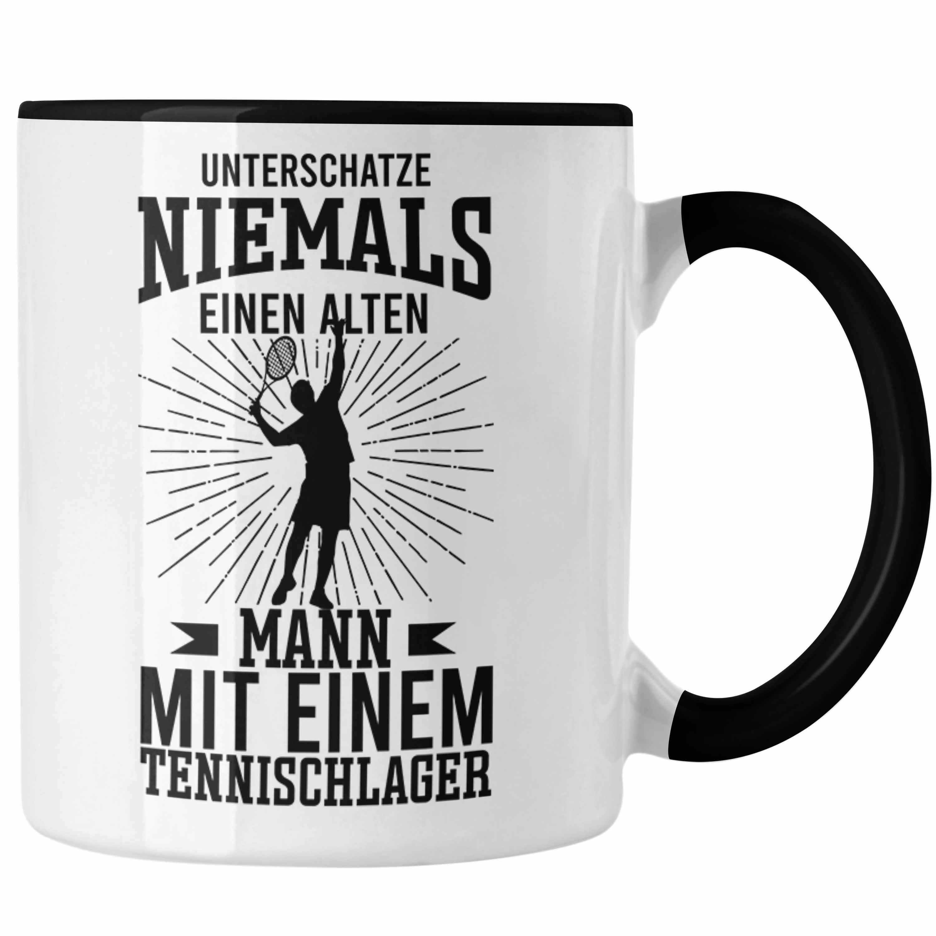 Trendation Tasse Trendation - Tennis Tasse Geschenk für Tennisspieler mit Spruch Unters