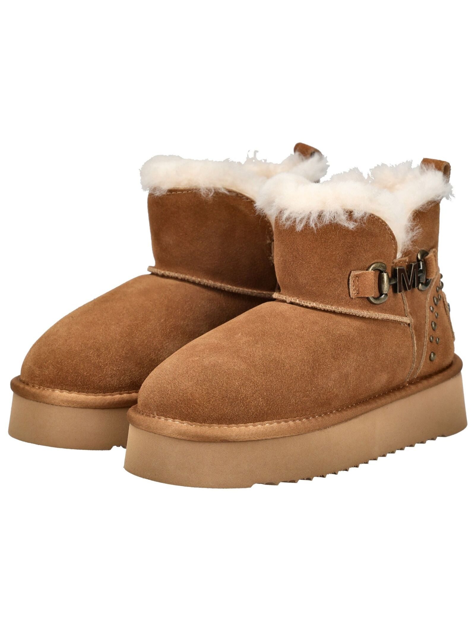 Mustang Shoes Mustang Shoes Stiefelette Veloursleder Plateaustiefelette
