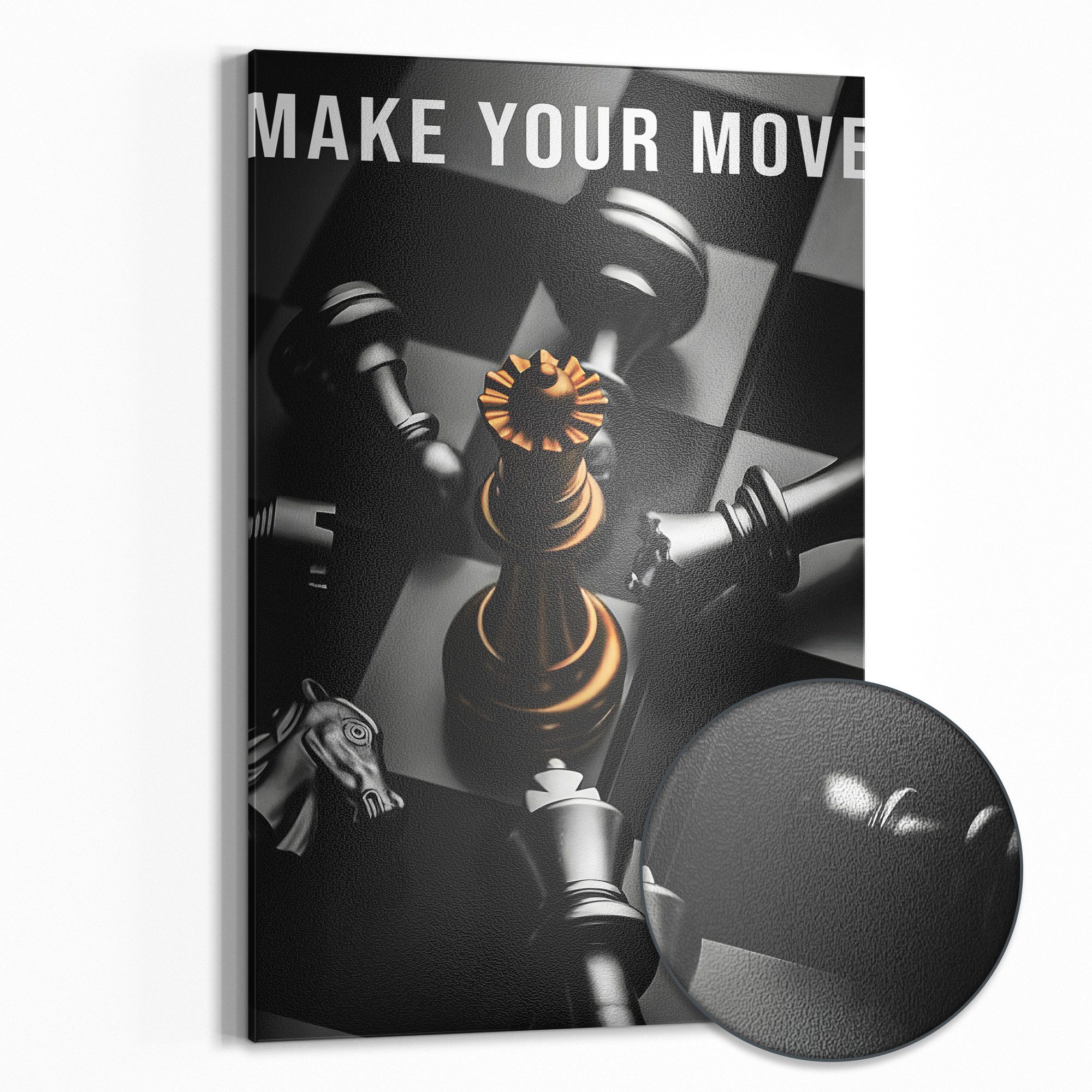 DEQOART Magnettafel 'Strategisches Finale', Metall Whiteboard für alle Magnete, Magnetboard magnetisch