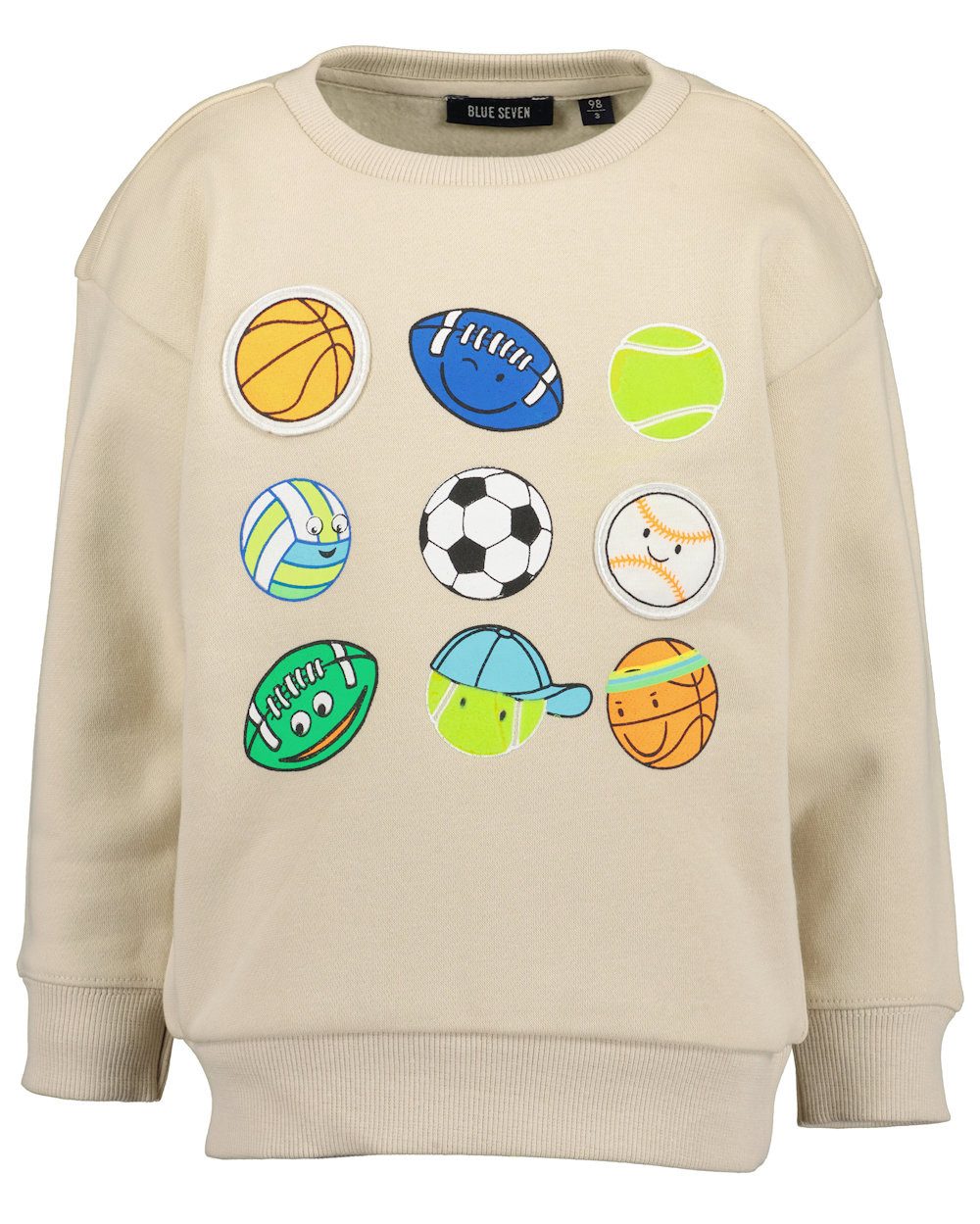 Blue Seven Sweatshirt Blue Seven Jungen Sweatshirt Alles Ball beige (1-tlg)