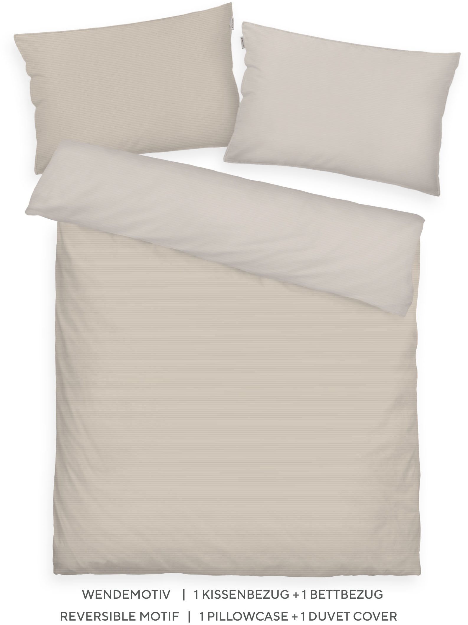 TOM TAILOR HOME Babybettwäsche TWO-TONE SOLID COLORS in Gr. 100x135cm, Satin, 2 teilig, new bedroom, Doppelnaht am Kissen