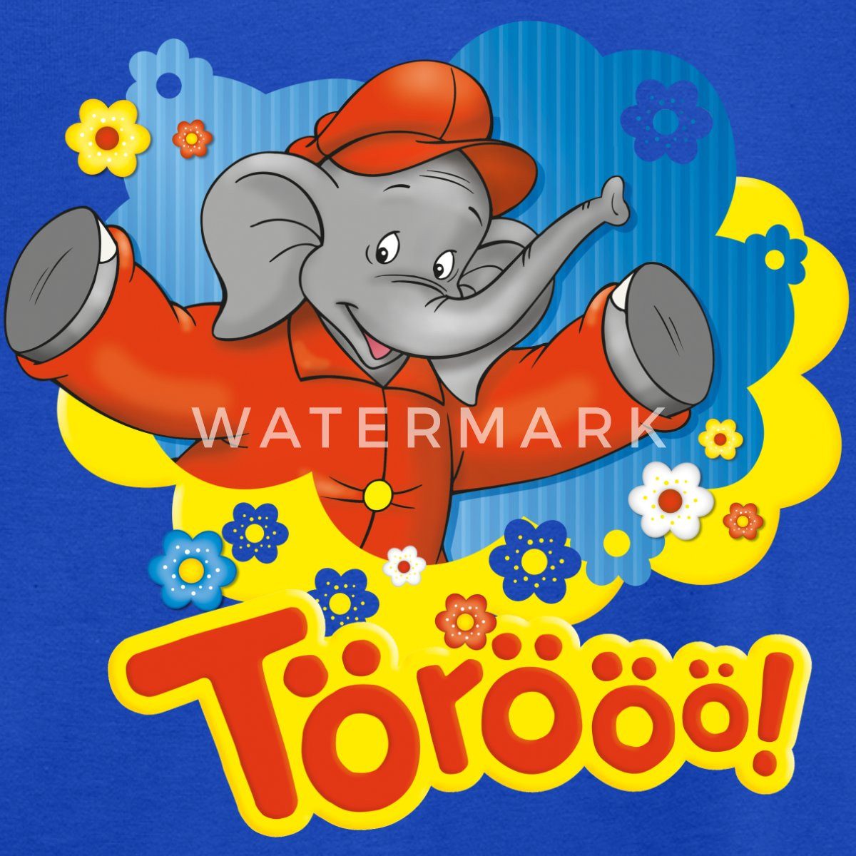 Spreadshirt T-Shirt Benjamin Blümchen Trötet Töröö Und Winkt Kinder T-Shirt (1-tlg)