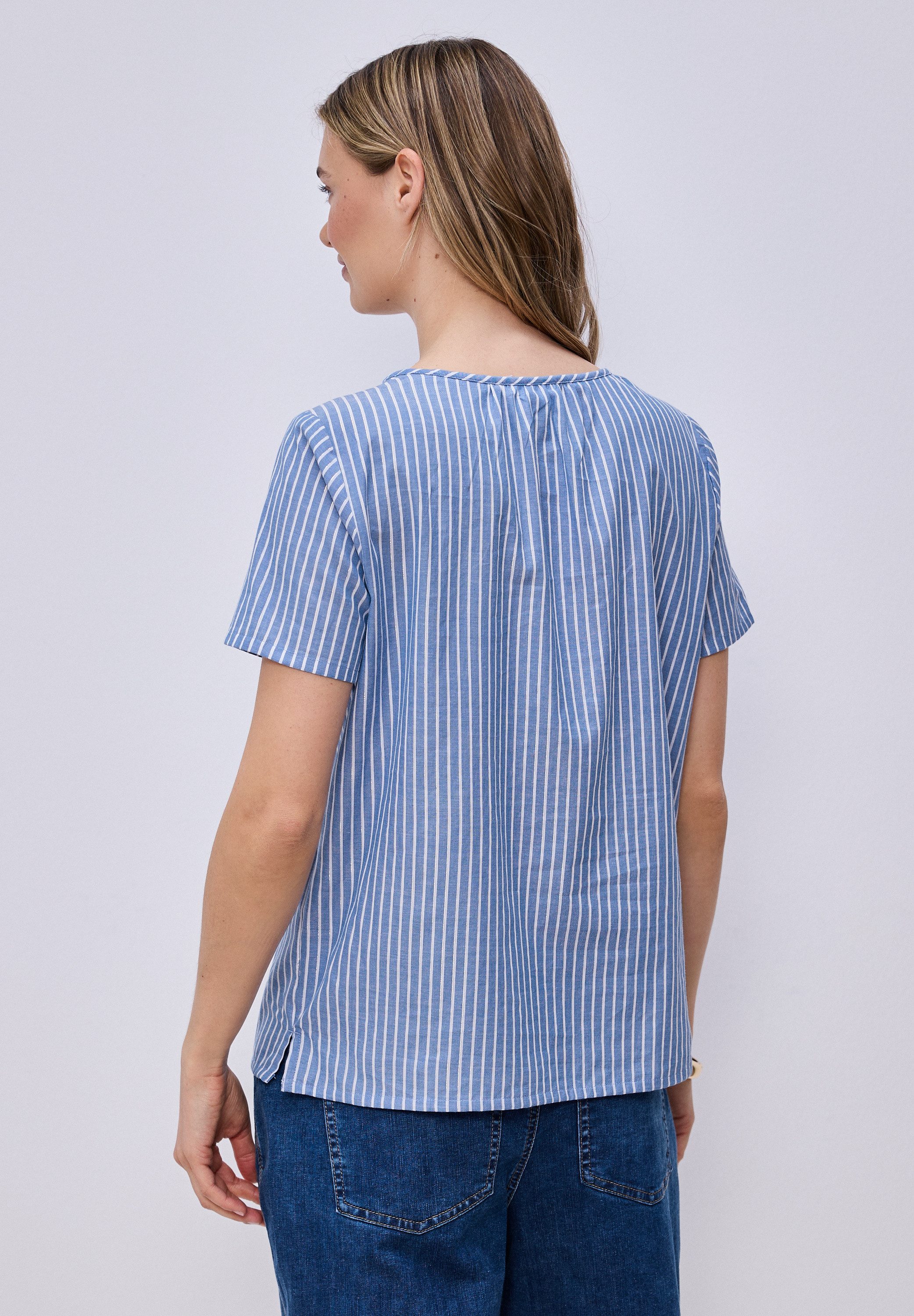 STREET ONE Shirtbluse mit Streifen Muster günstig online kaufen
