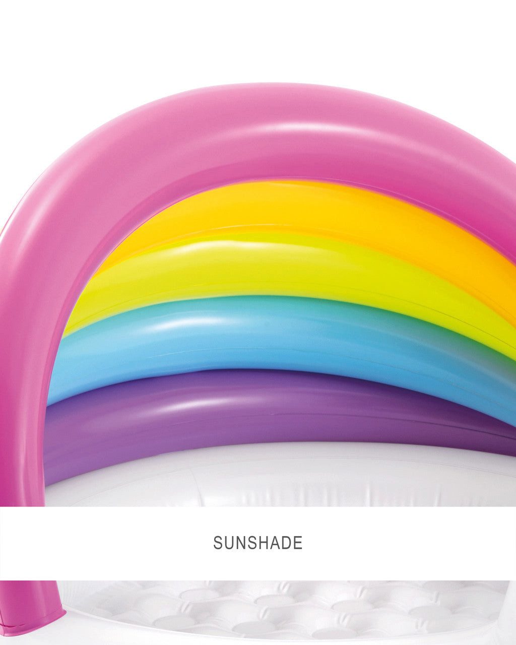 Sport-Knight® Schwimmbecken Einhorn Baby Pool mit Sonnenschutz, Kinder Poolspaß 1-3 Jahre