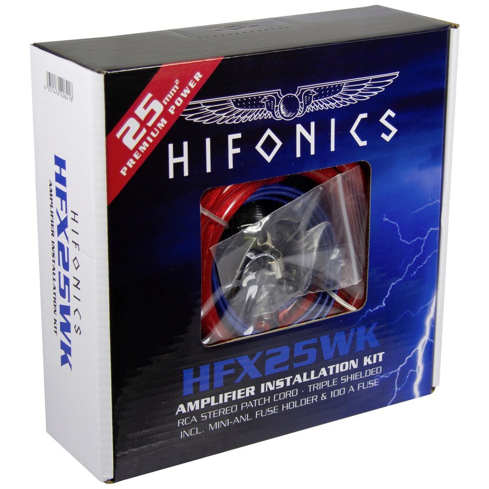 Hifonics Kabelverbinder-Sortiment Hifonics Car HiFi Stromkabel-Set 25 mm², 25 mm², 0.5 mm²