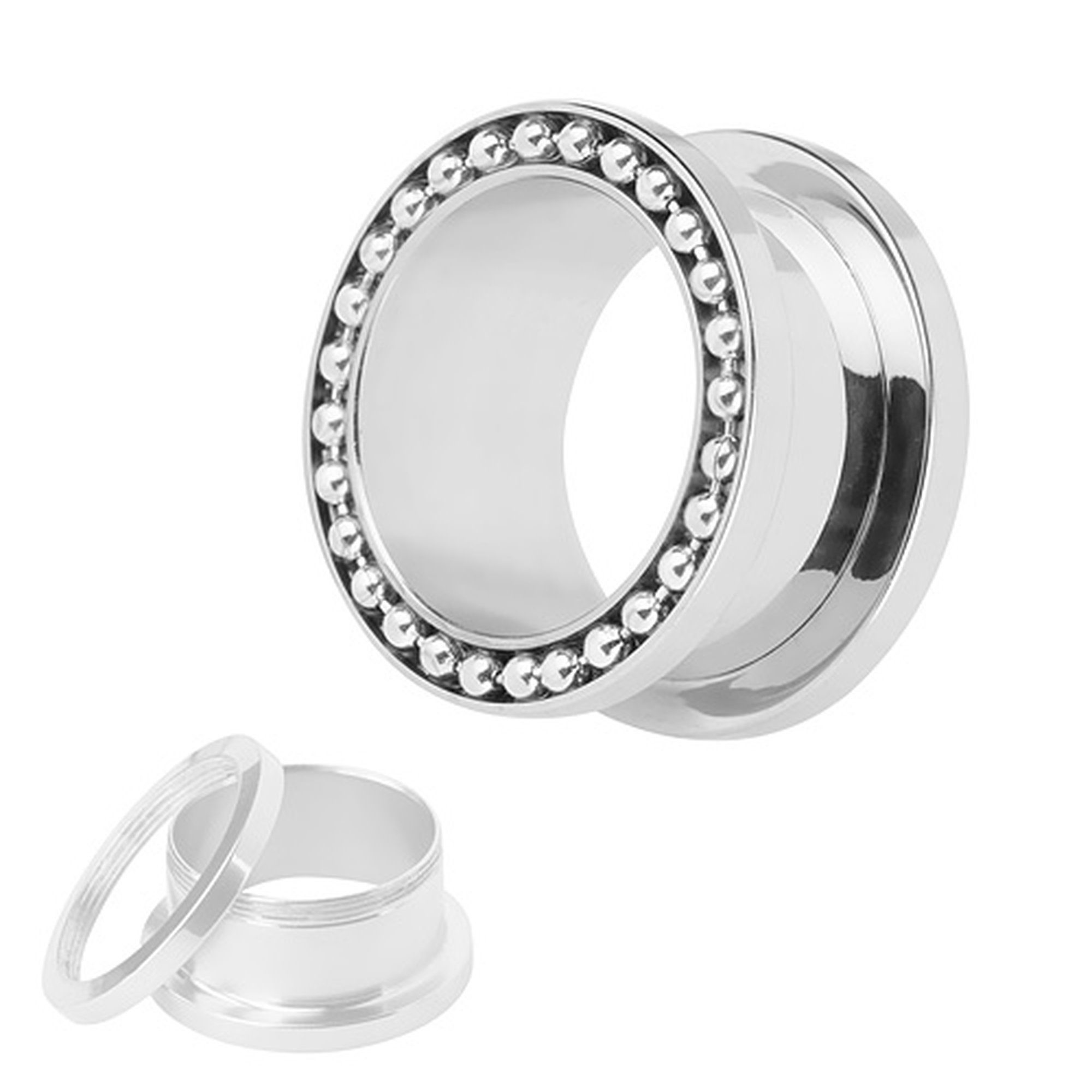 Taffstyle Plug Piercing Silber mit Stahl günstig online kaufen
