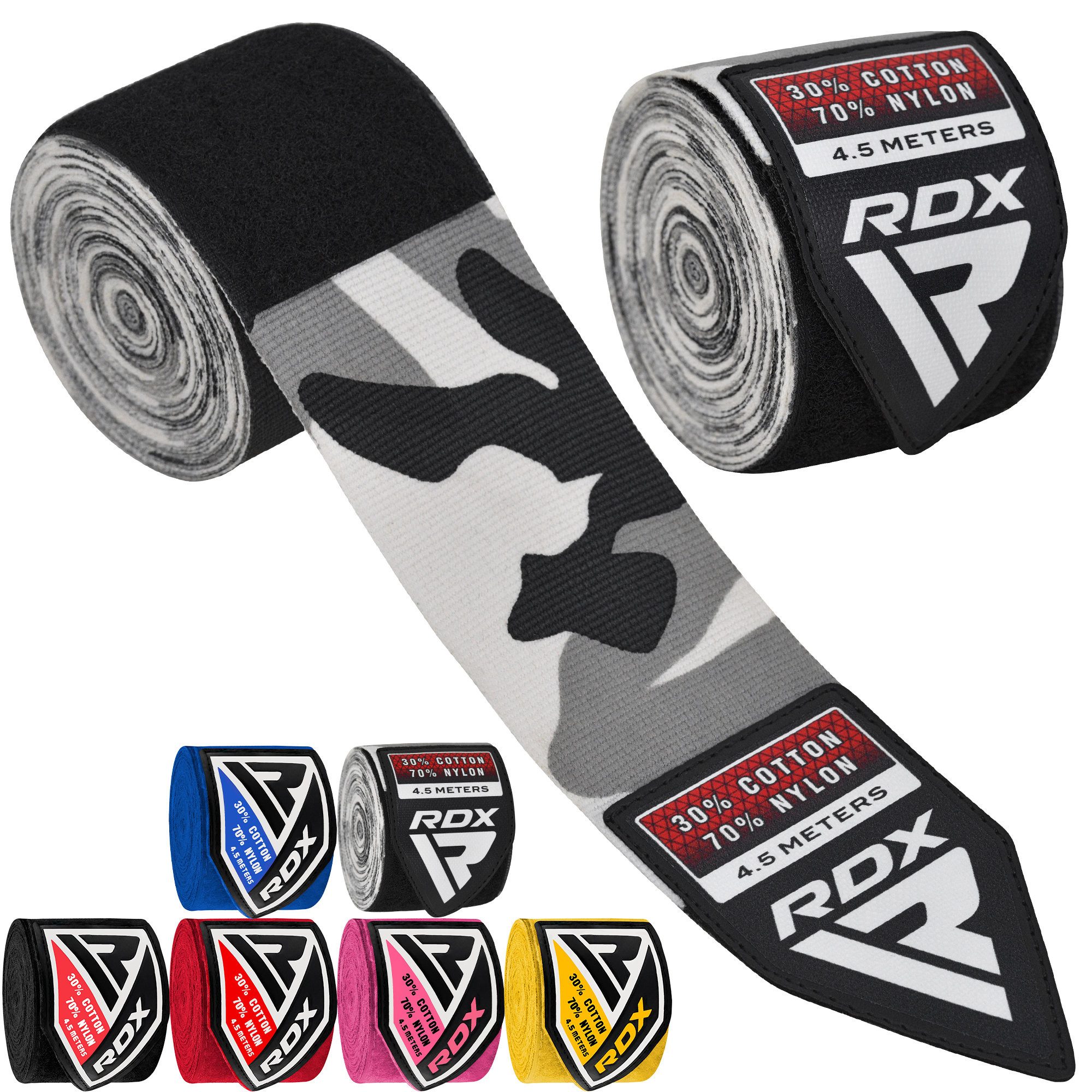 RDX Sports Boxbandagen RDX 4.5m Profi Boxbandagen Boxen MMA Muay Thai, Elastisch Handbandagen