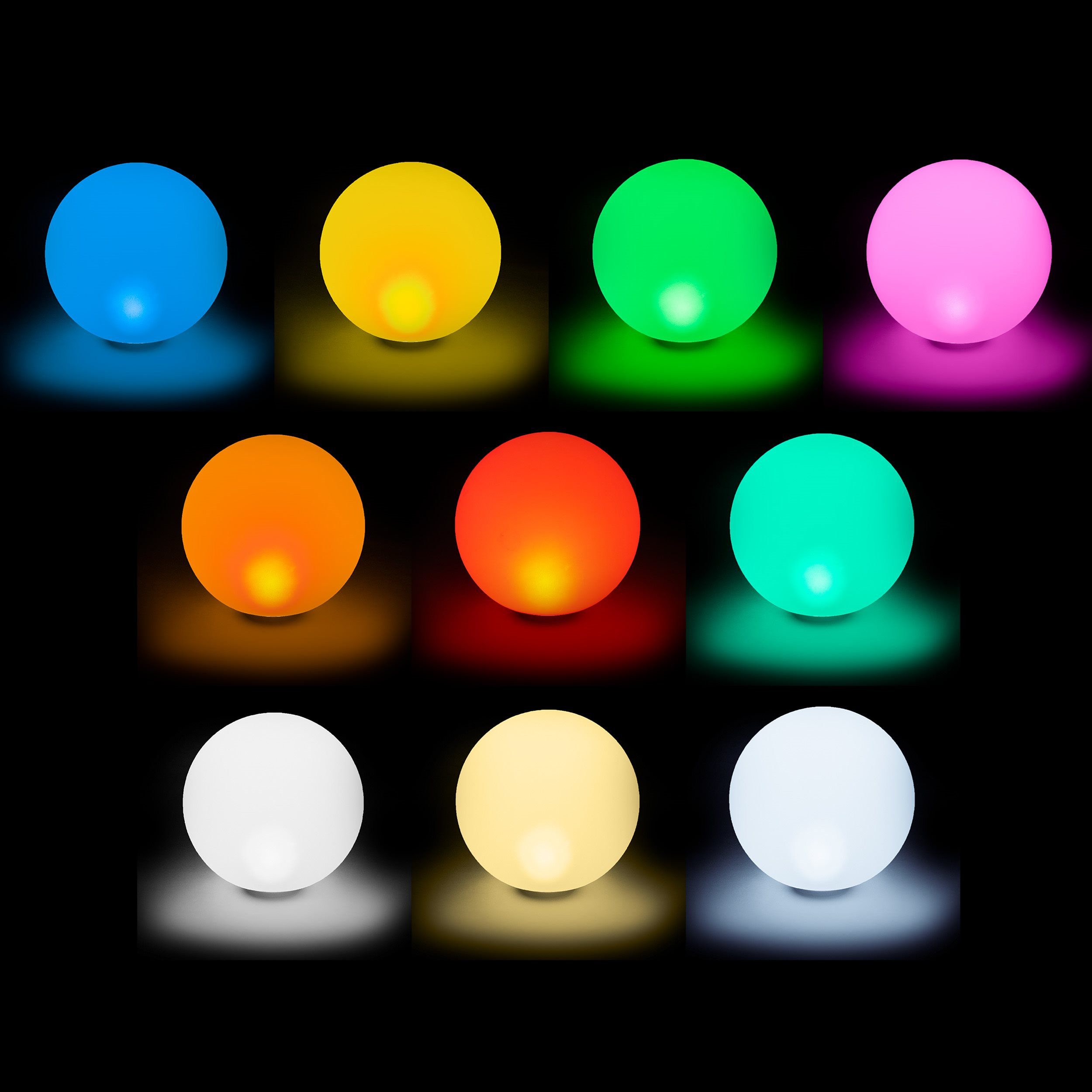 esotec LED Gartenleuchte Solar Leuchtkugel Liana D50cm multicolor, Fb, 2x Erdspieße 102642, LED fest integriert