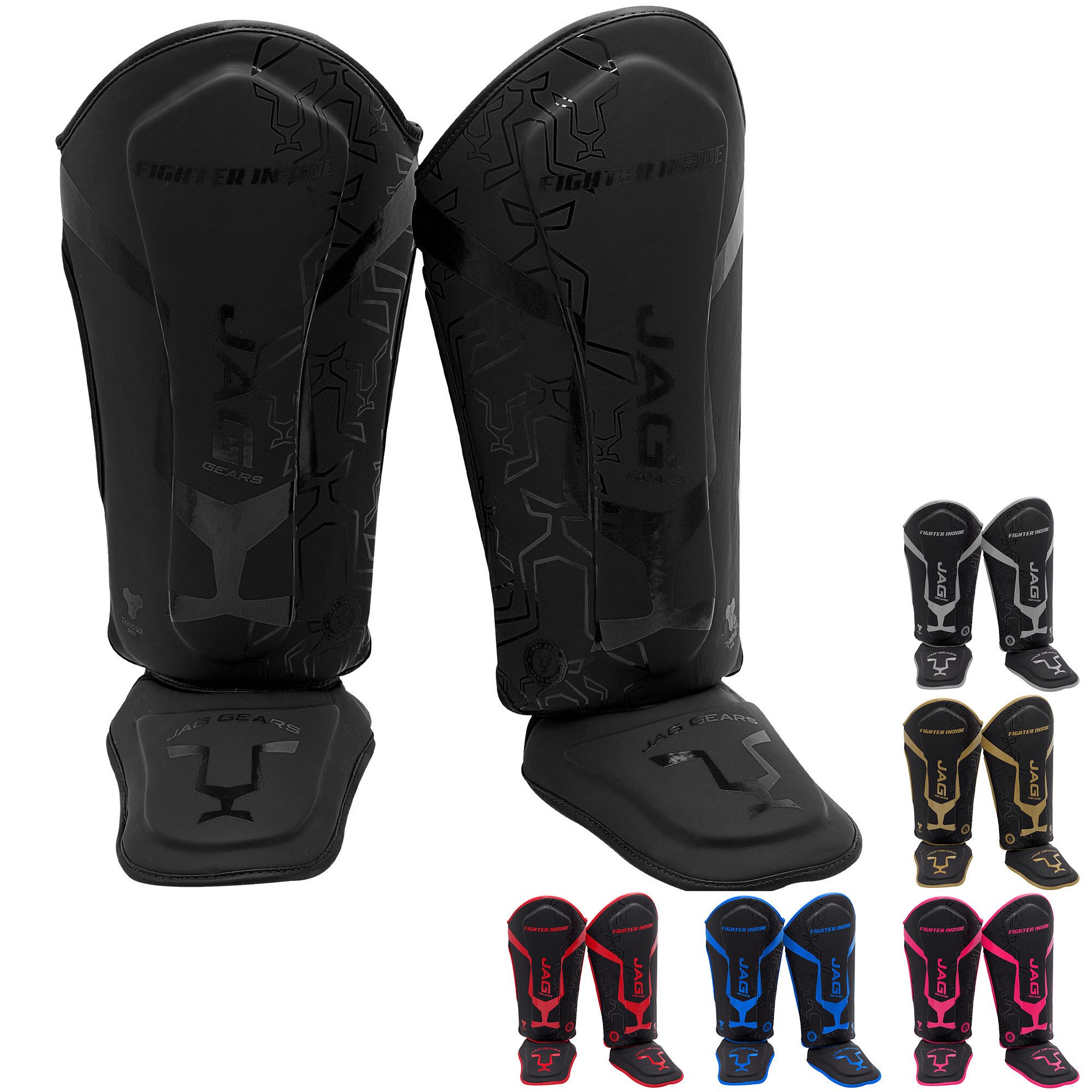 JAG GEARS Kampfsport Schienbeinschoner Schienbeinschoner-Polsterung für Kampfsportarten und Kickboxen schütze (Set, 1x pair), Geeignet für MMA Kickboxen, Muay Thai, Sparring, Training und Wettkamp