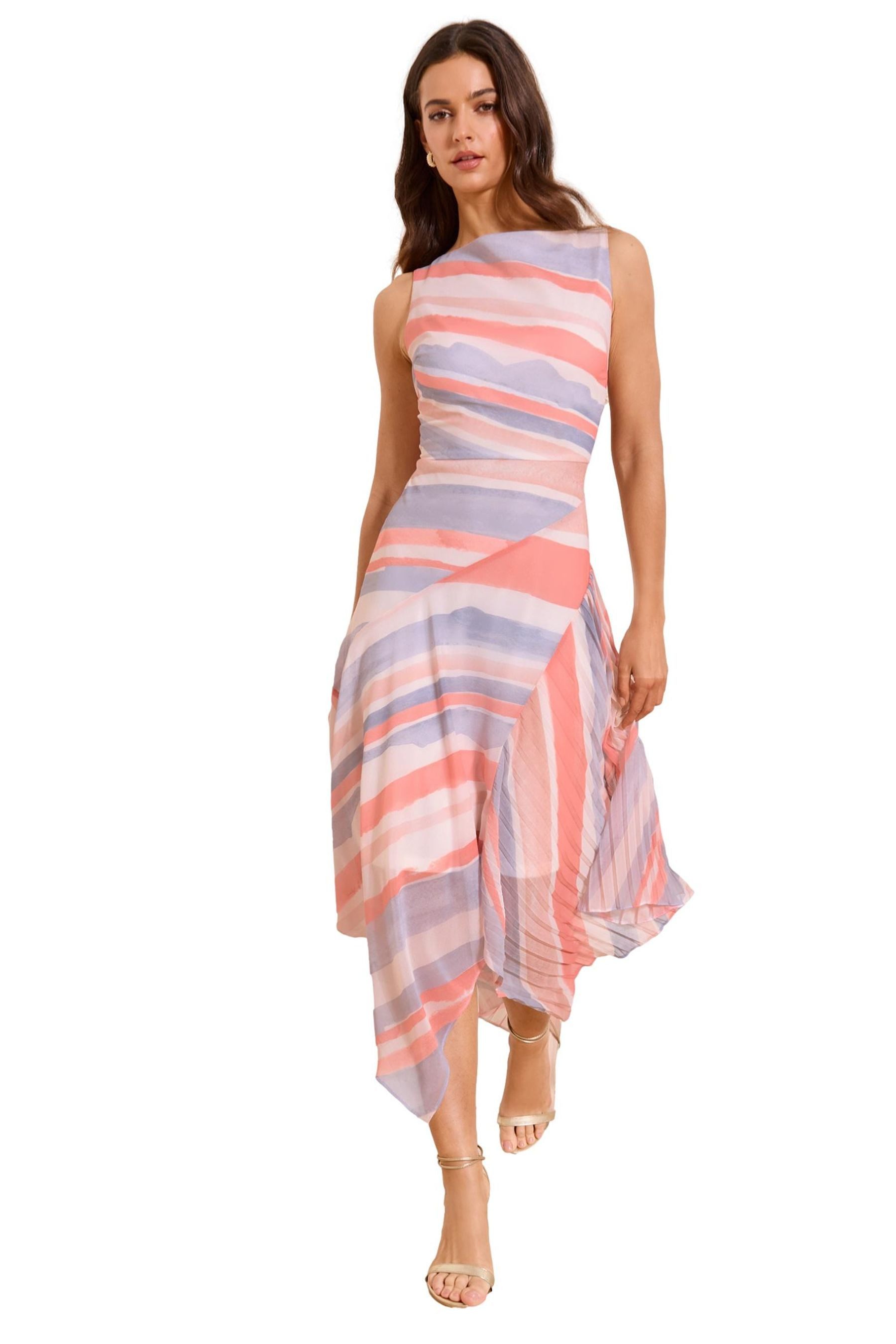 LIPSY Midikleid Lipsy Fit and Flare Midikleid + U-Boot-Ausschnitt (1-tlg)